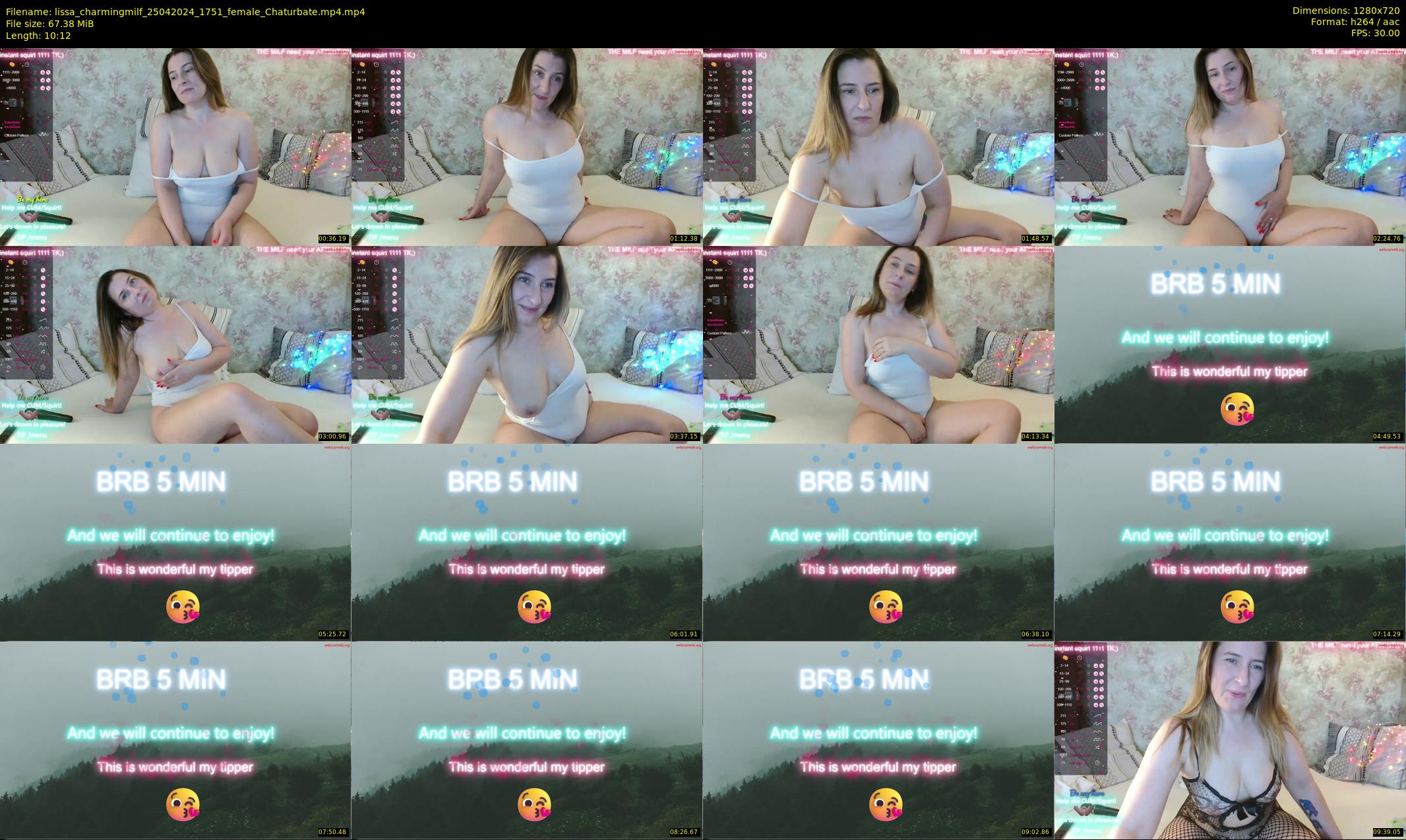 lissa_charmingmilf — 11 minute Chaturbate female cam show recording, 720p, Apr 25, 2024