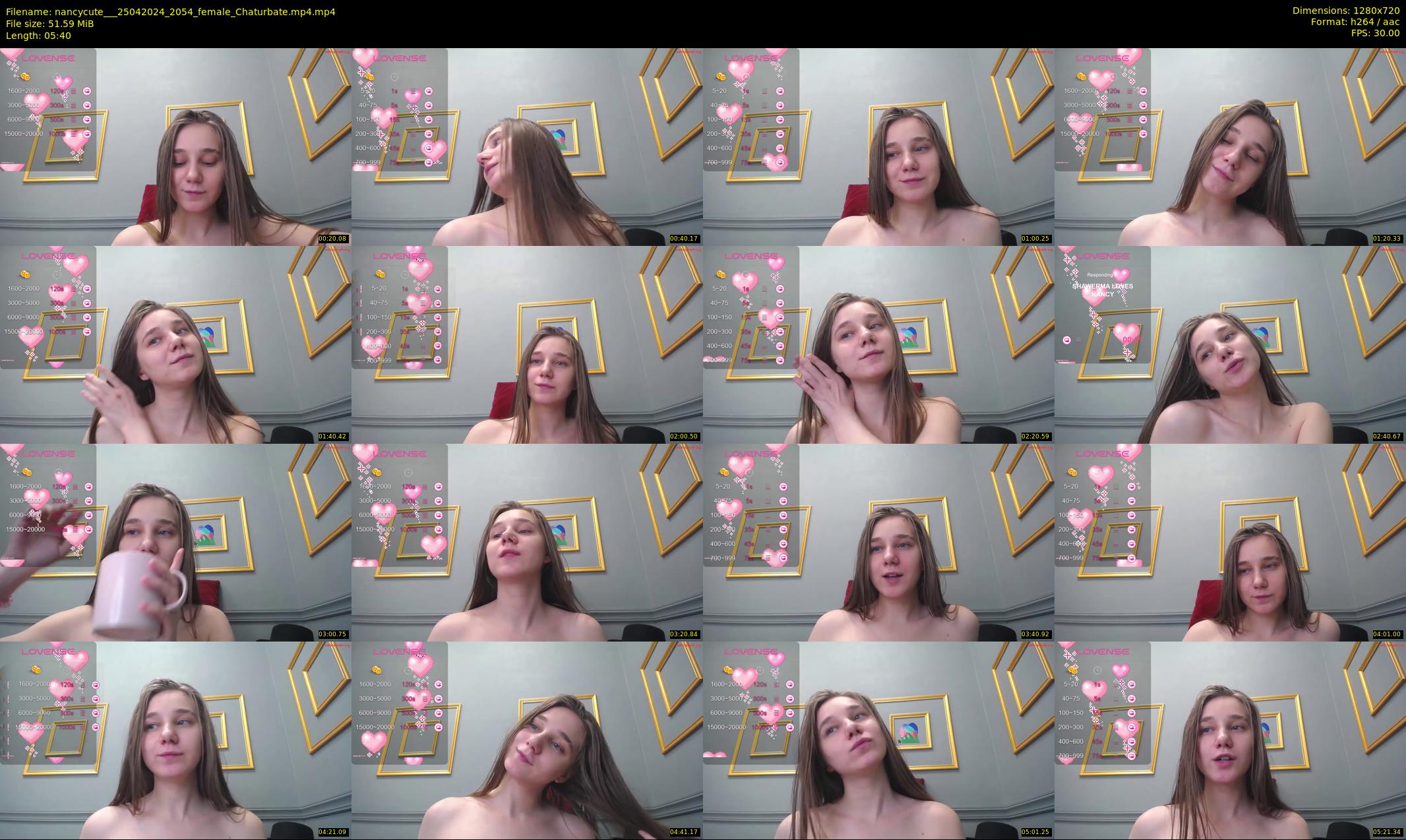nancycute__ — 6 minute Chaturbate female cam show recording, 720p, Apr 25, 2024