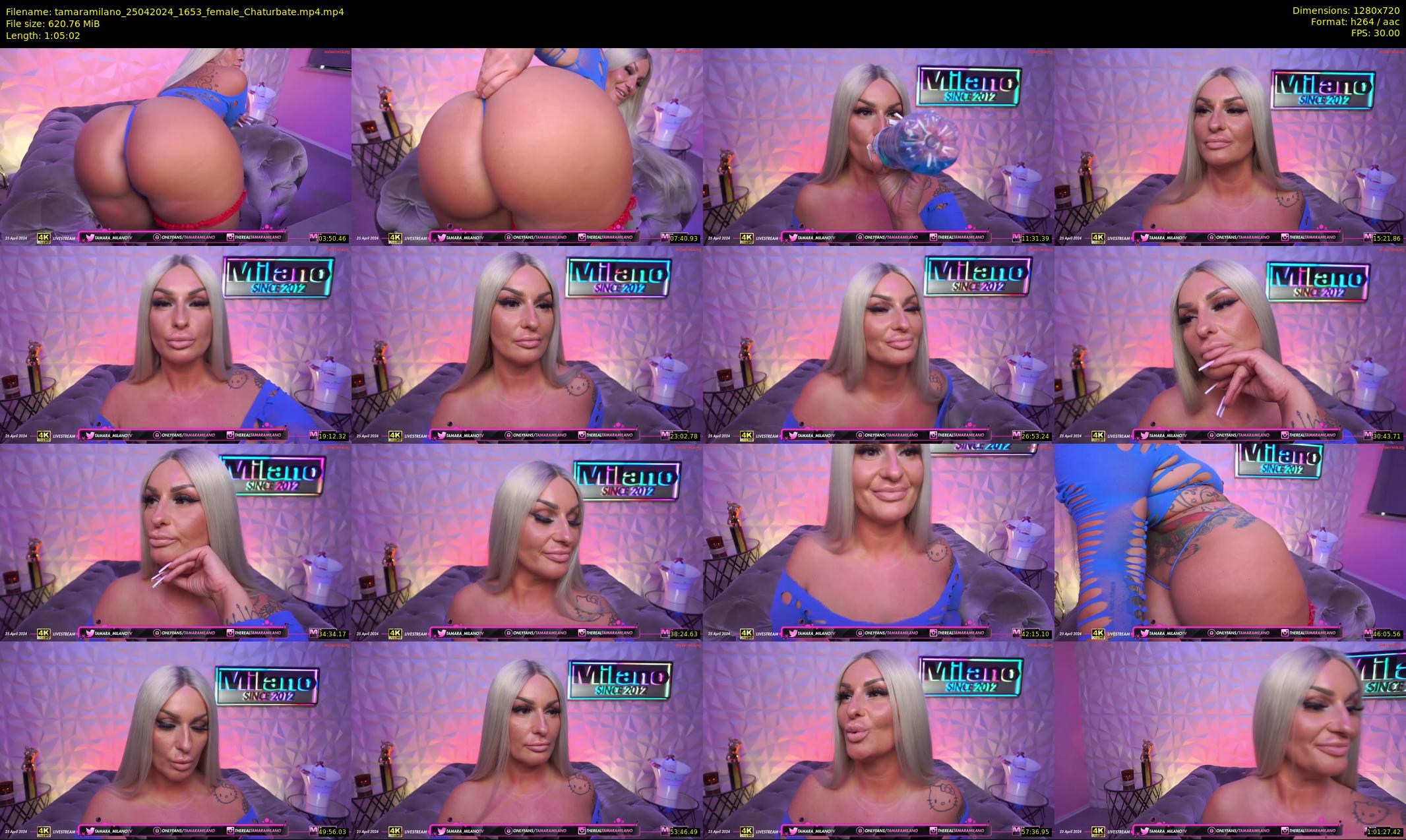 tamaramilano — 66 minute Chaturbate female cam show recording, 720p, Apr 25, 2024