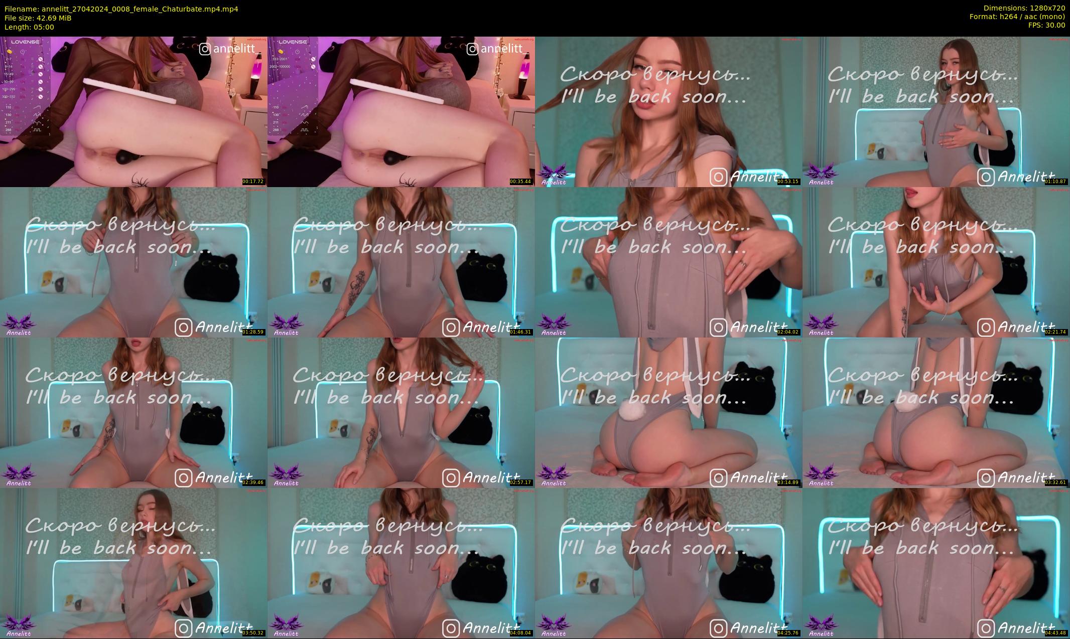 annelitt — 5 minute Chaturbate female cam show recording, 720p, Apr 27, 2024
