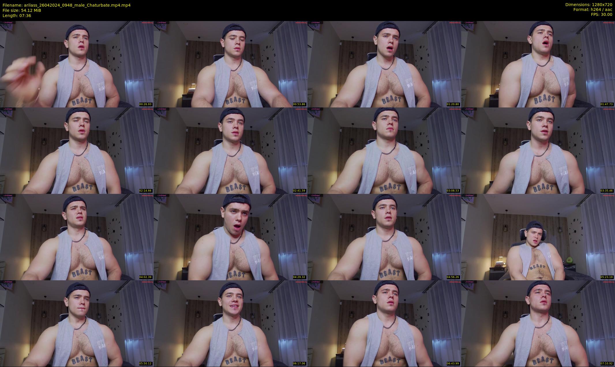 arilass — 8 minute Chaturbate male cam show recording, 720p, Apr 26, 2024