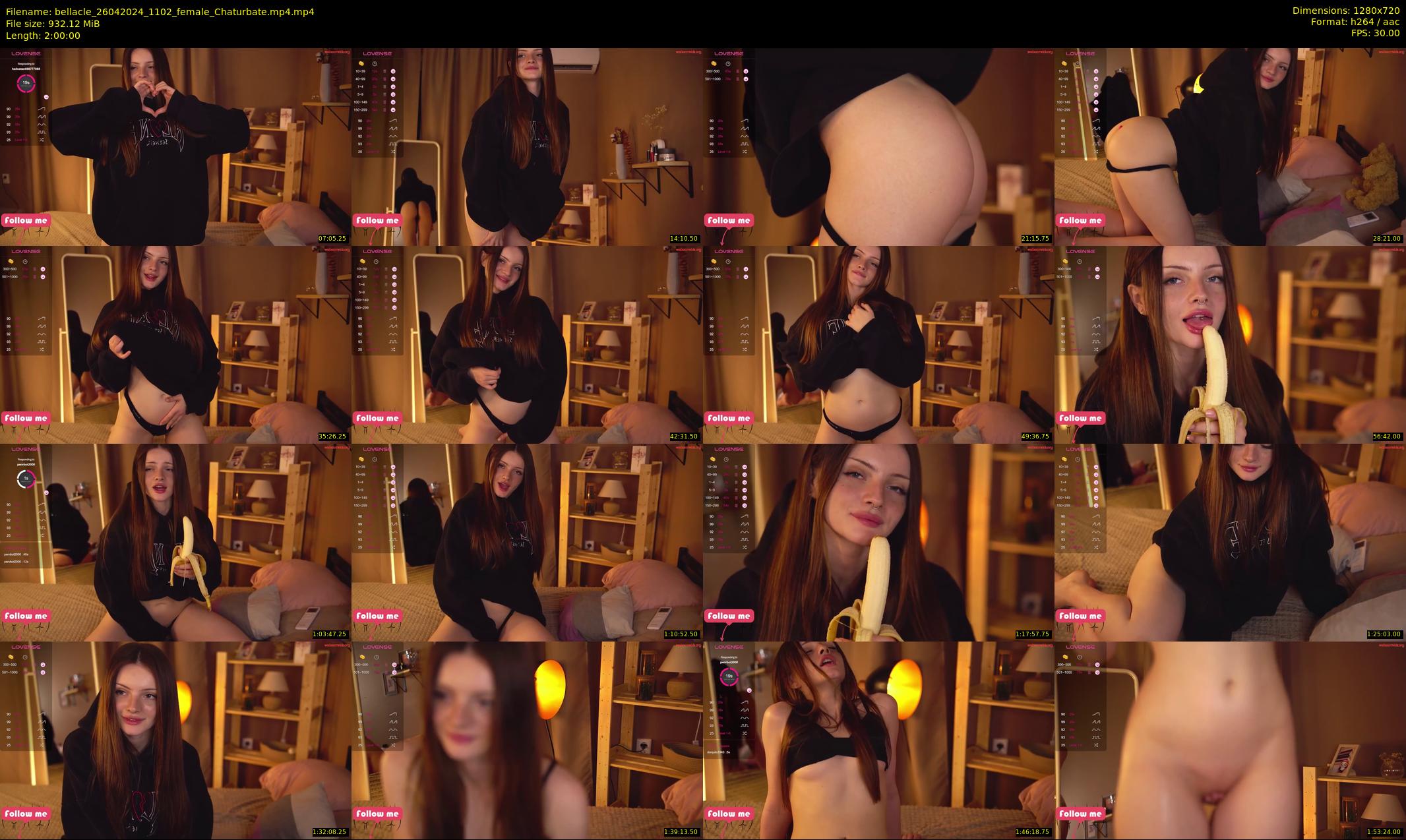 bellacle — 120 minute Chaturbate female cam show recording, 720p, Apr 26, 2024