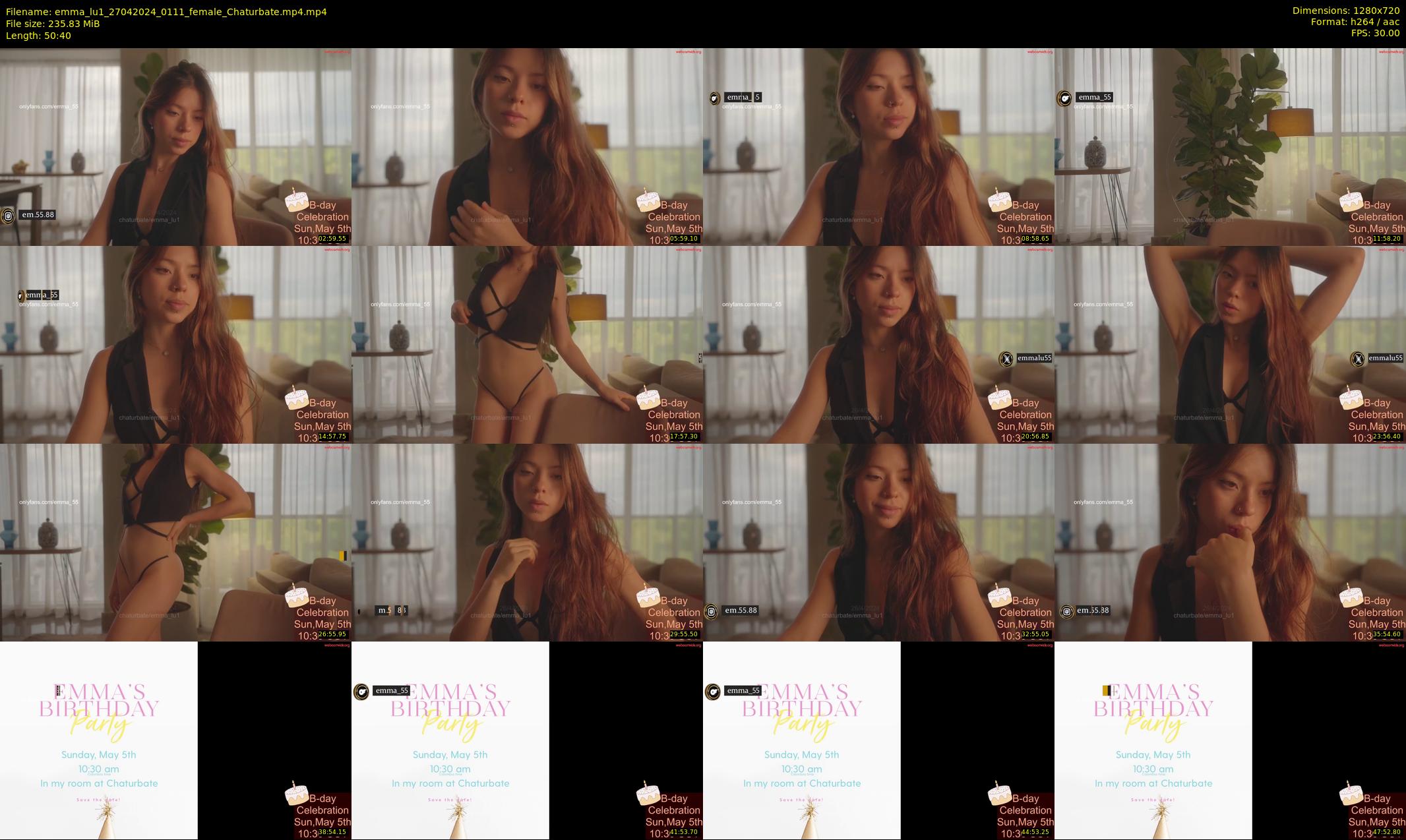 emma_lu1 — 51 minute Chaturbate female cam show recording, 720p, Apr 27, 2024