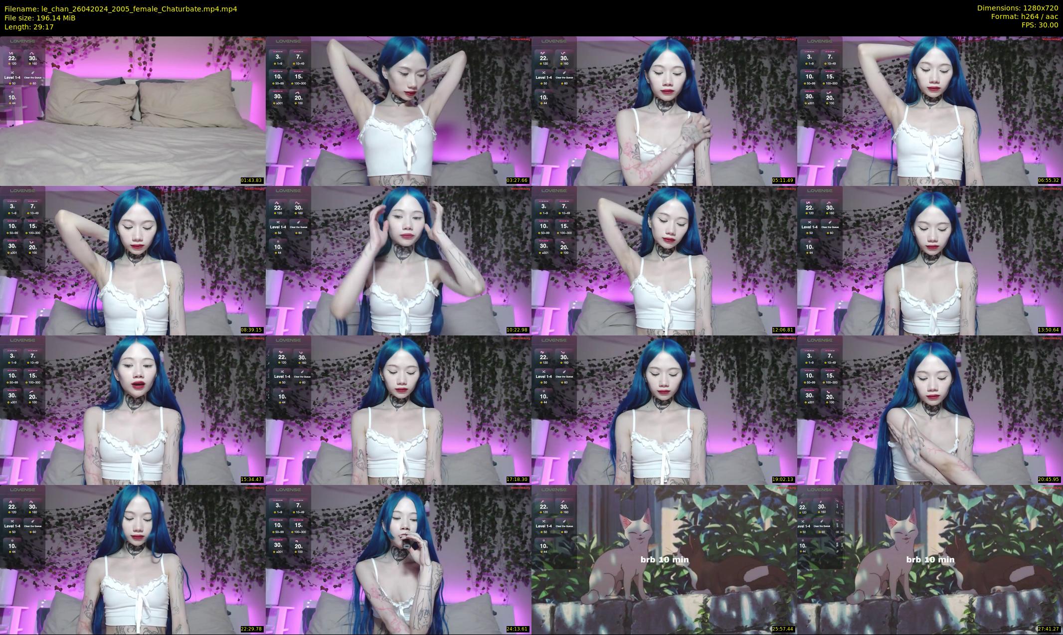le_chan — 30 minute Chaturbate female cam show recording, 720p, Apr 26, 2024