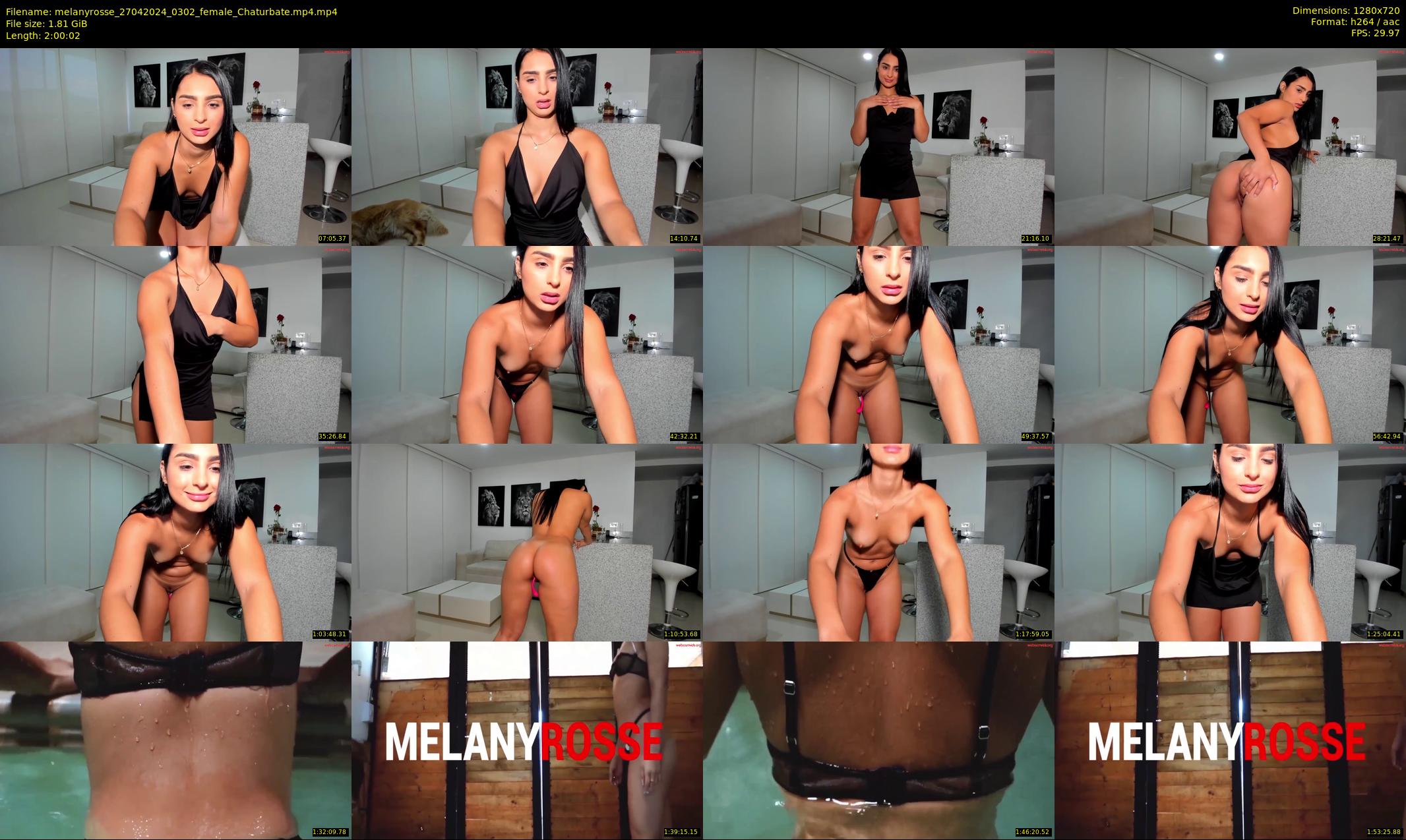 melanyrosse — 121 minute Chaturbate female cam show recording, 720p, Apr 27, 2024