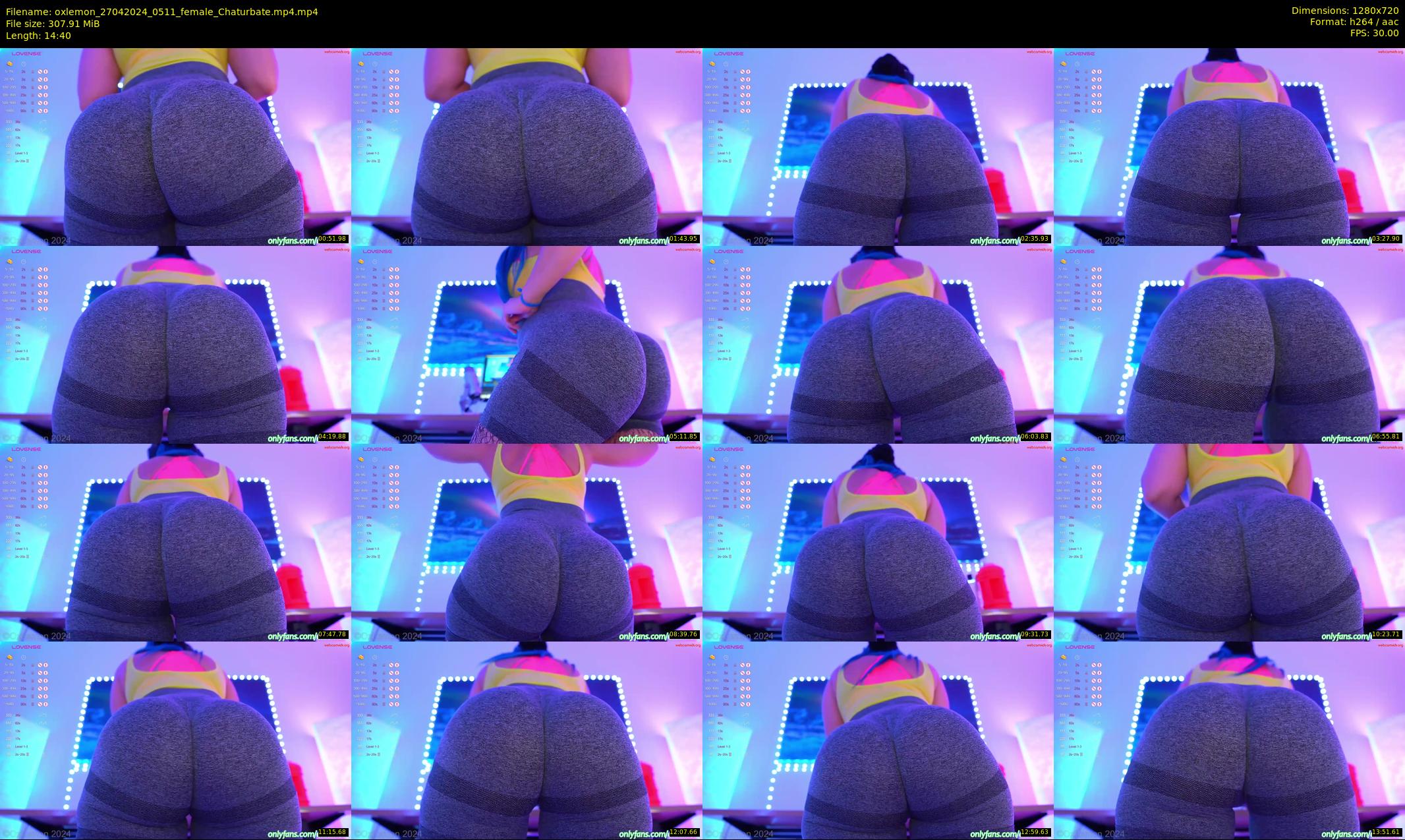 oxlemon — 15 minute Chaturbate female cam show recording, 720p, Apr 27, 2024