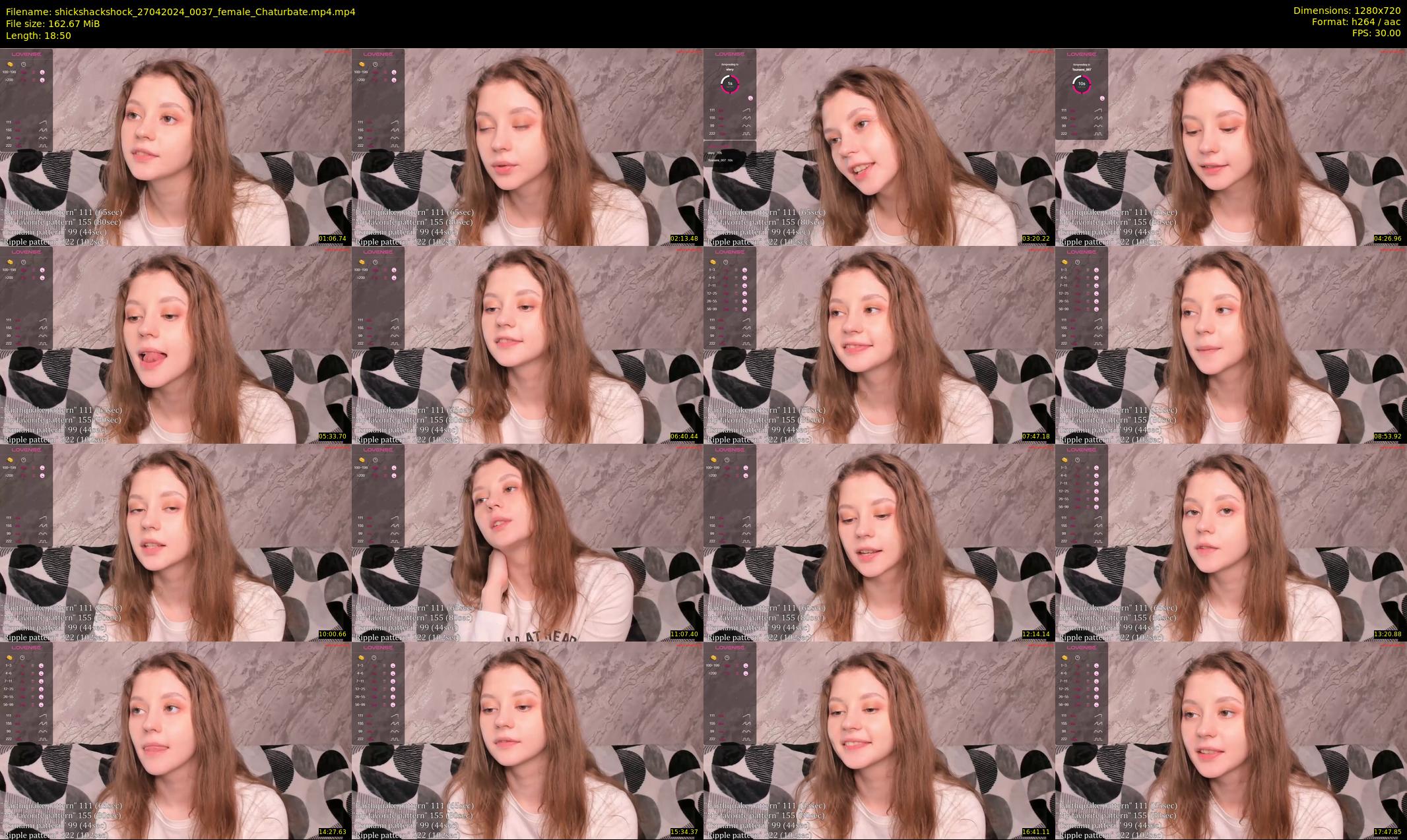 shickshackshock — 19 minute Chaturbate female cam show recording, 720p, Apr 27, 2024