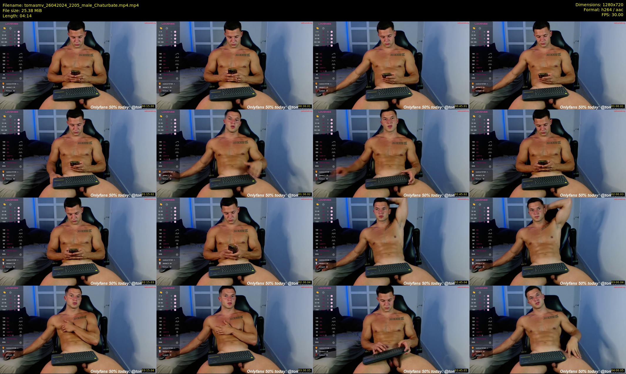 tomasmv — 5 minute Chaturbate male cam show recording, 720p, Apr 26, 2024