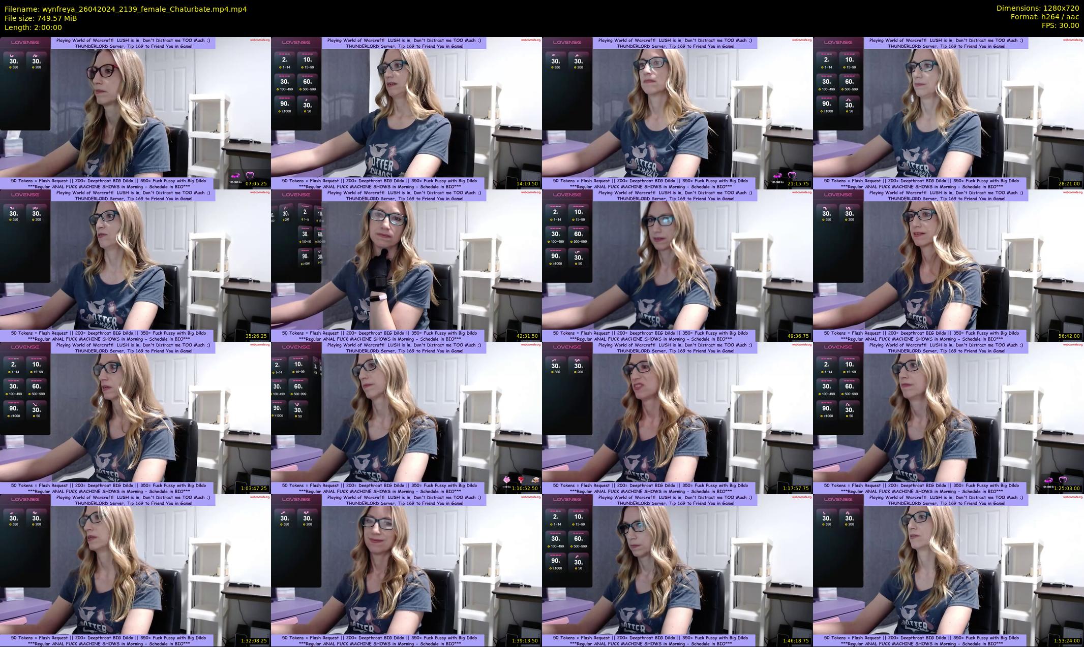 wynfreya — 120 minute Chaturbate female cam show recording, 720p, Apr 26, 2024