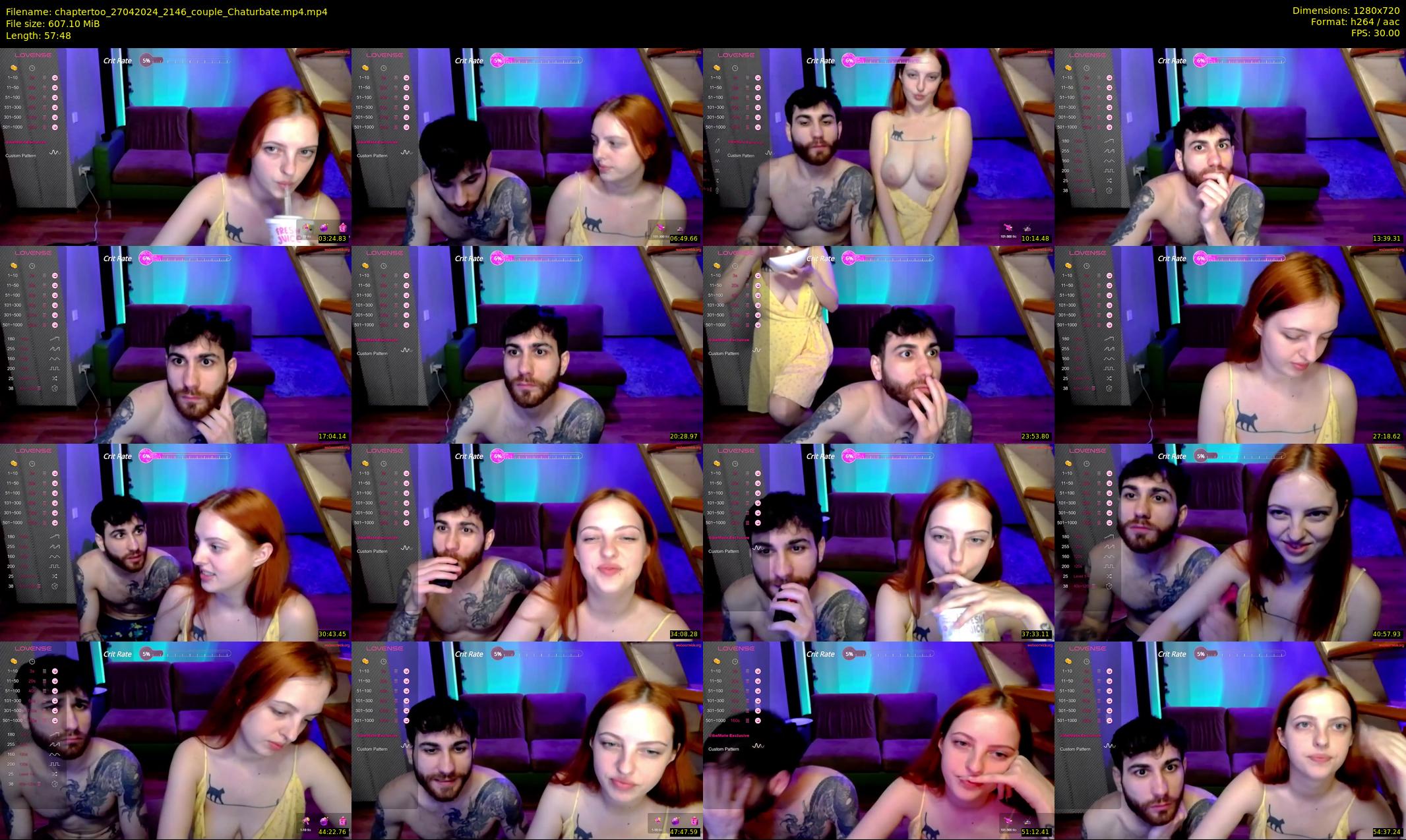 chaptertoo — 58 minute Chaturbate couple cam show recording, 720p, Apr 27, 2024