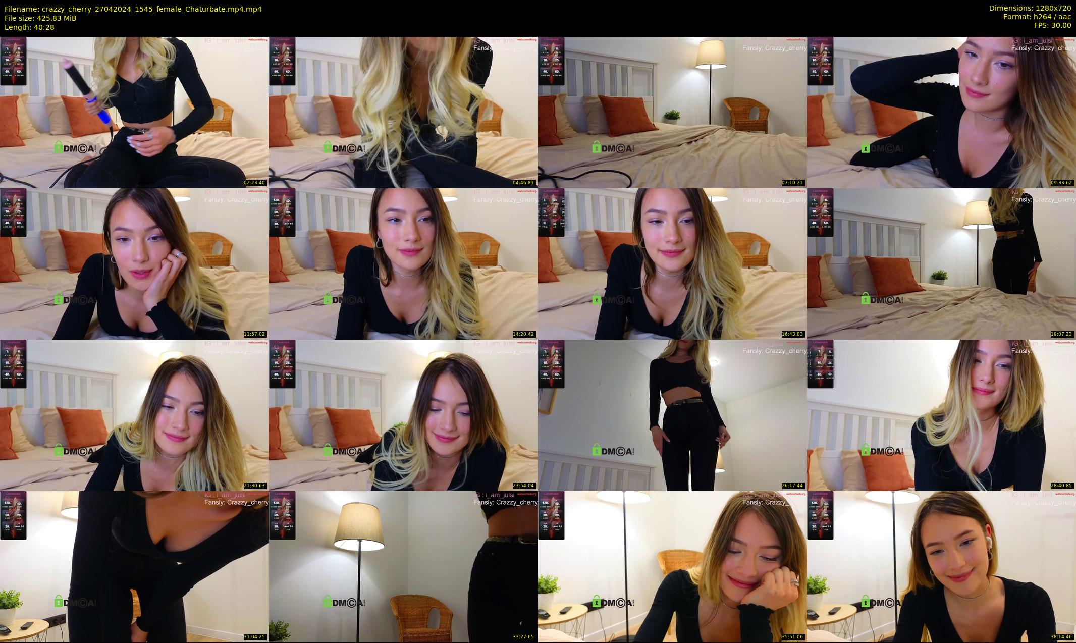 crazzy_cherry — 41 minute Chaturbate female cam show recording, 720p, Apr 27, 2024