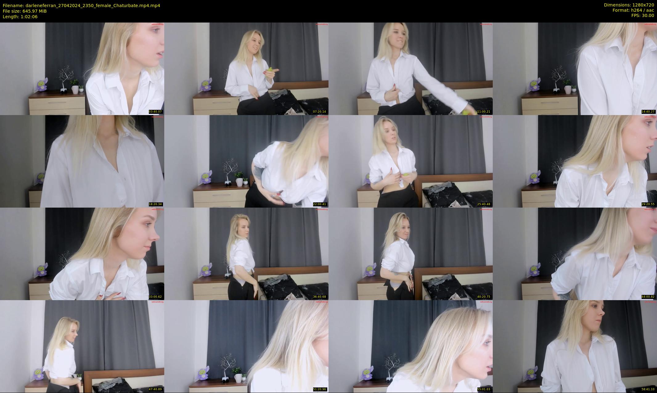 darleneferran — 63 minute Chaturbate female cam show recording, 720p, Apr 27, 2024
