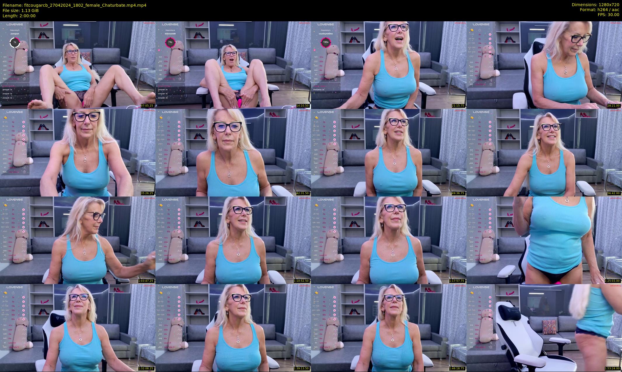 fitcougarcb — 120 minute Chaturbate female cam show recording, 720p, Apr 27, 2024