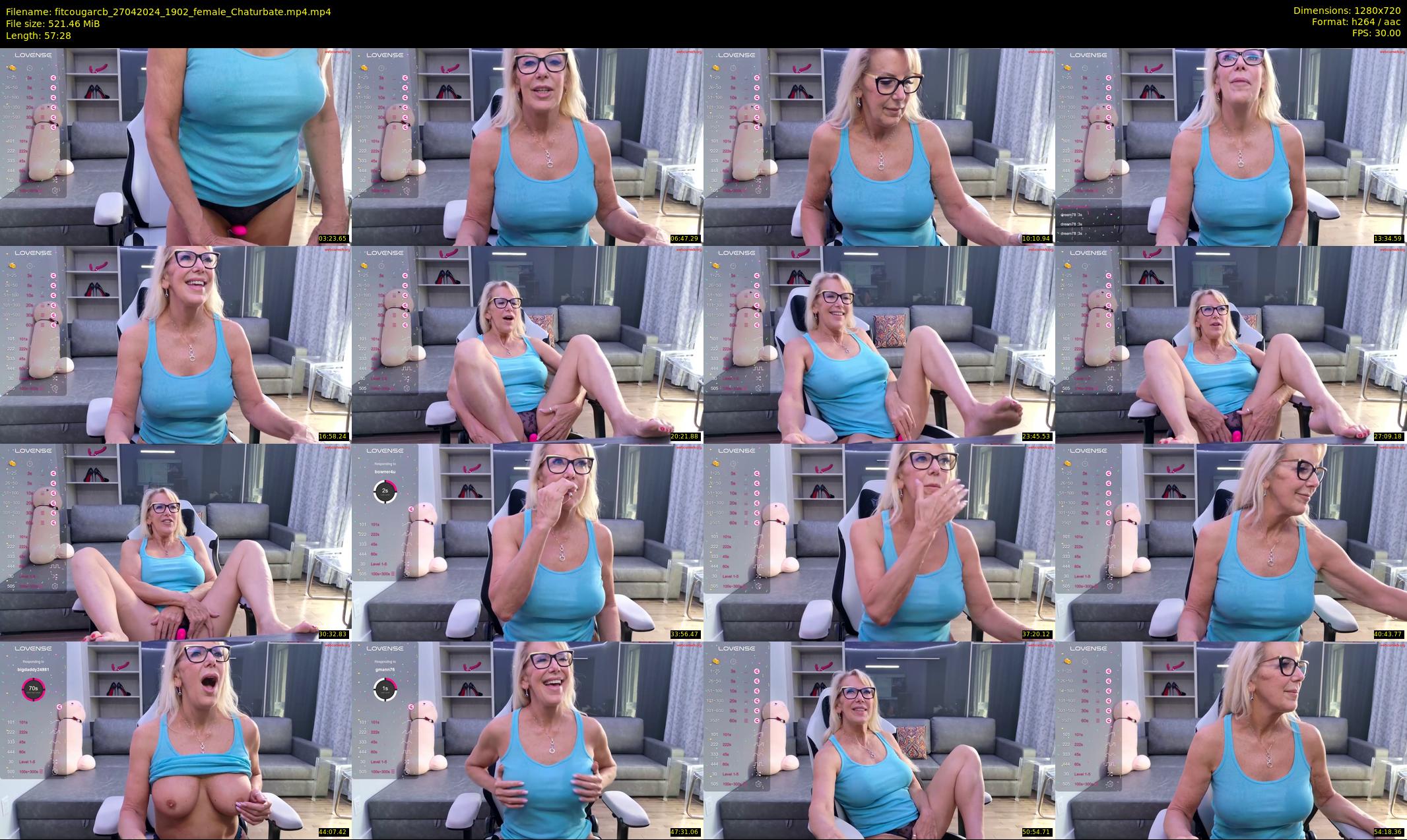 fitcougarcb — 58 minute Chaturbate female cam show recording, 720p, Apr 27, 2024