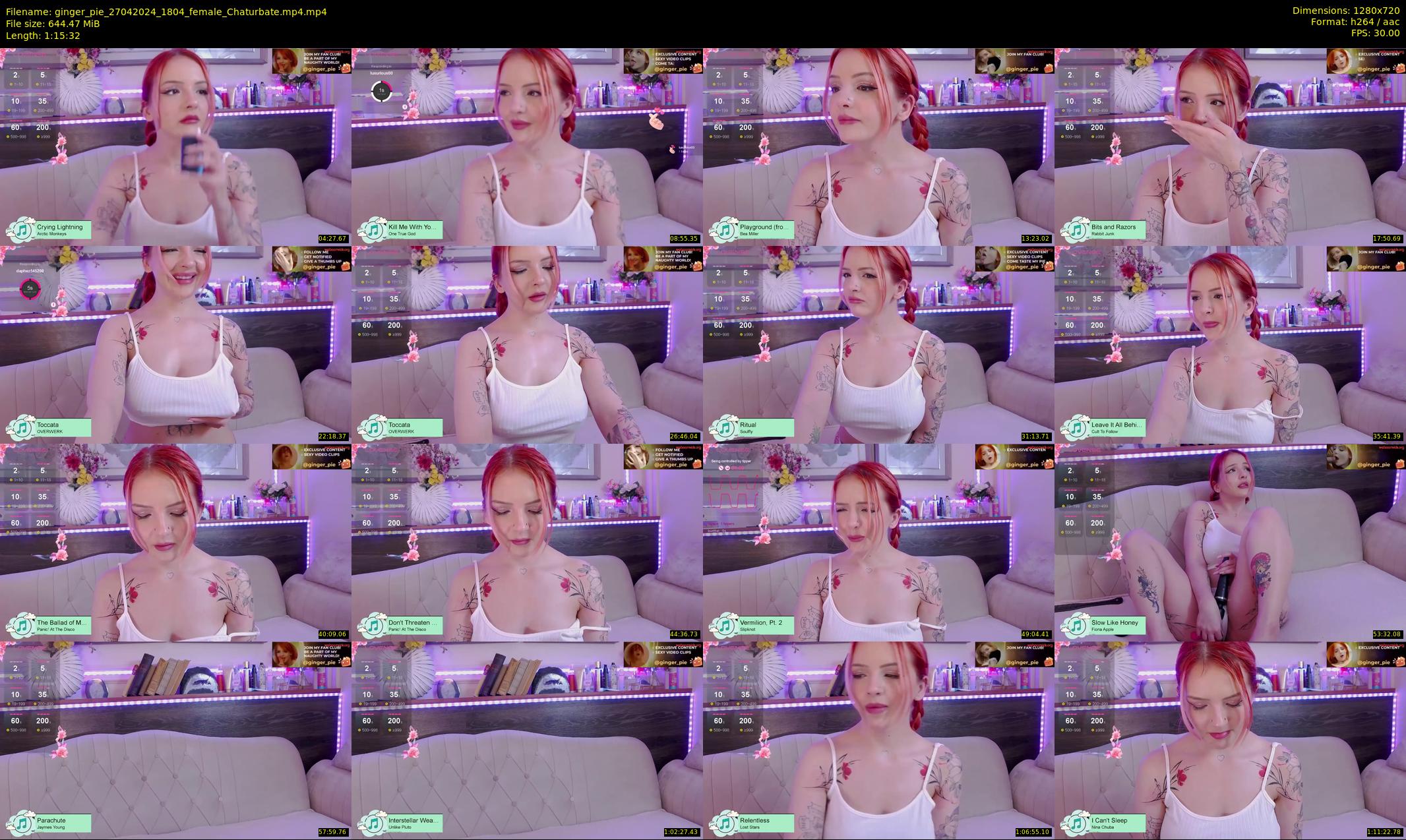 ginger_pie — 76 minute Chaturbate female cam show recording, 720p, Apr 27, 2024