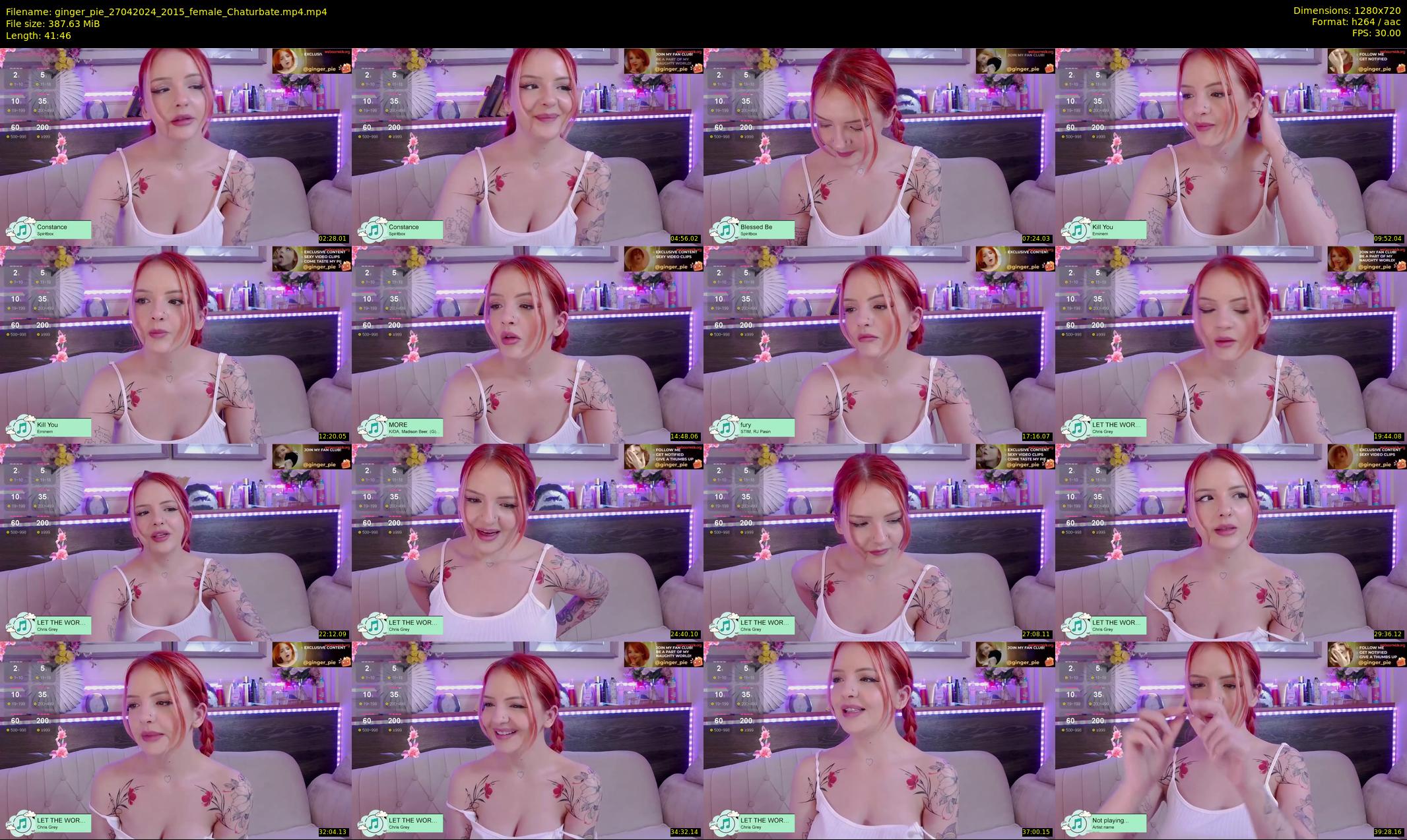 ginger_pie — 42 minute Chaturbate female cam show recording, 720p, Apr 27, 2024