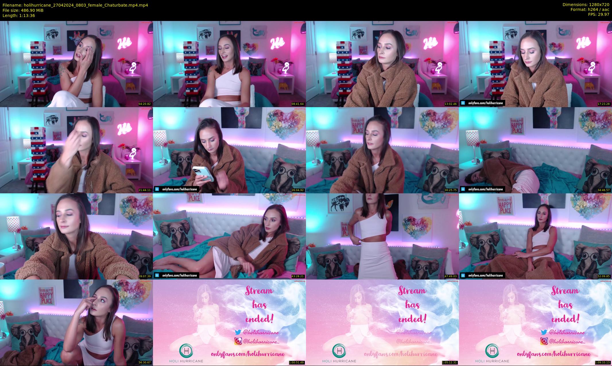 holihurricane — 74 minute Chaturbate female cam show recording, 720p, Apr 27, 2024