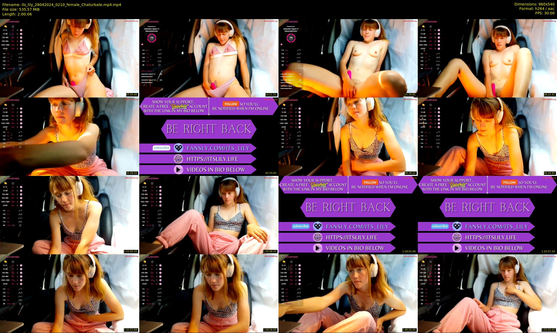 its_lily — 121 minute Chaturbate female cam show recording, 480p, Apr 28, 2024