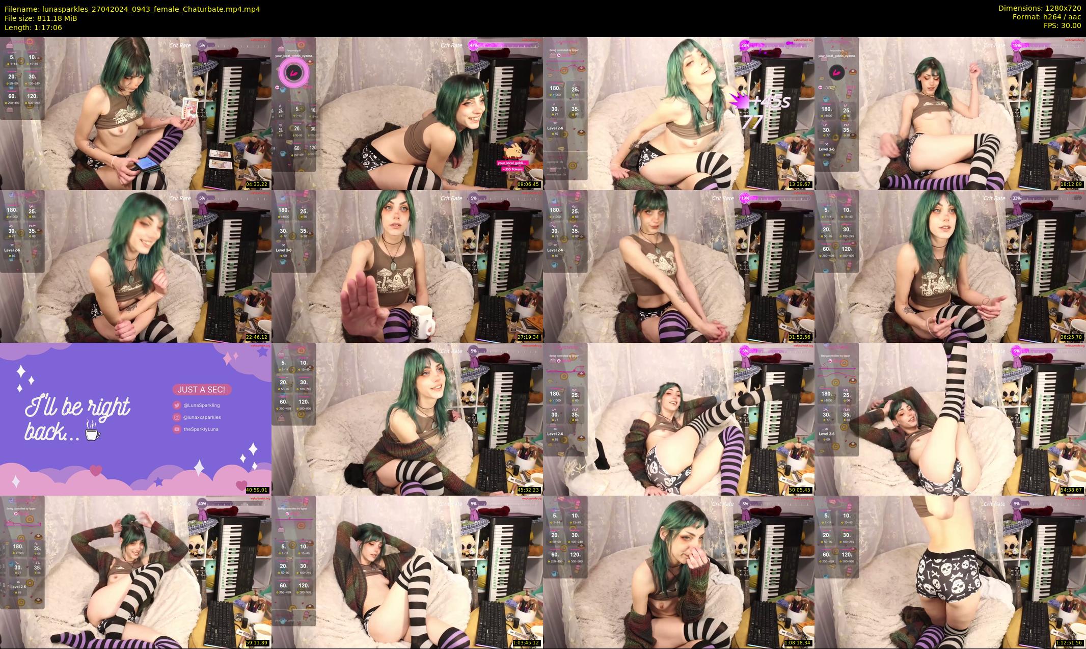 lunasparkles — 78 minute Chaturbate female cam show recording, 720p, Apr 27, 2024