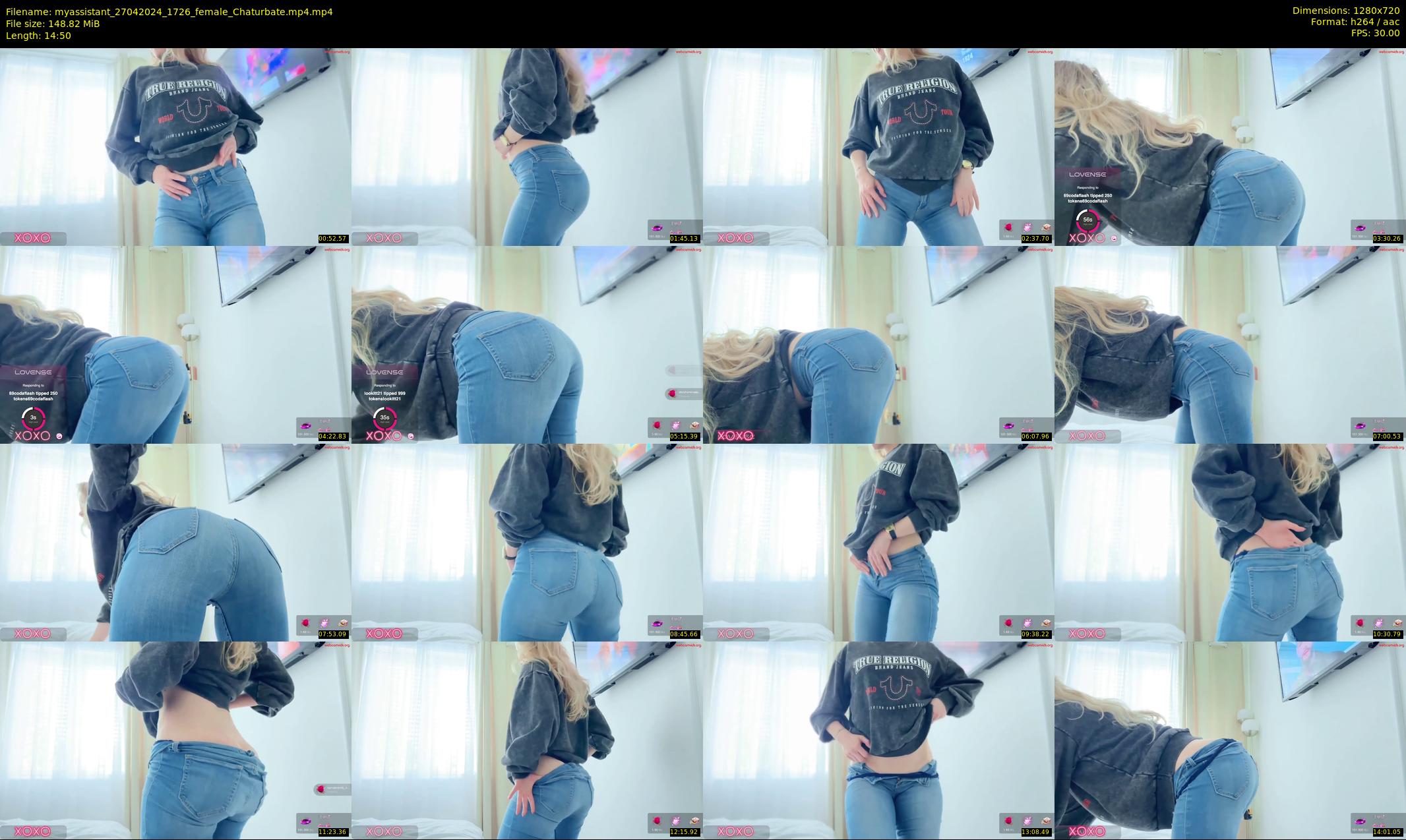 myassistant — 15 minute Chaturbate female cam show recording, 720p, Apr 27, 2024