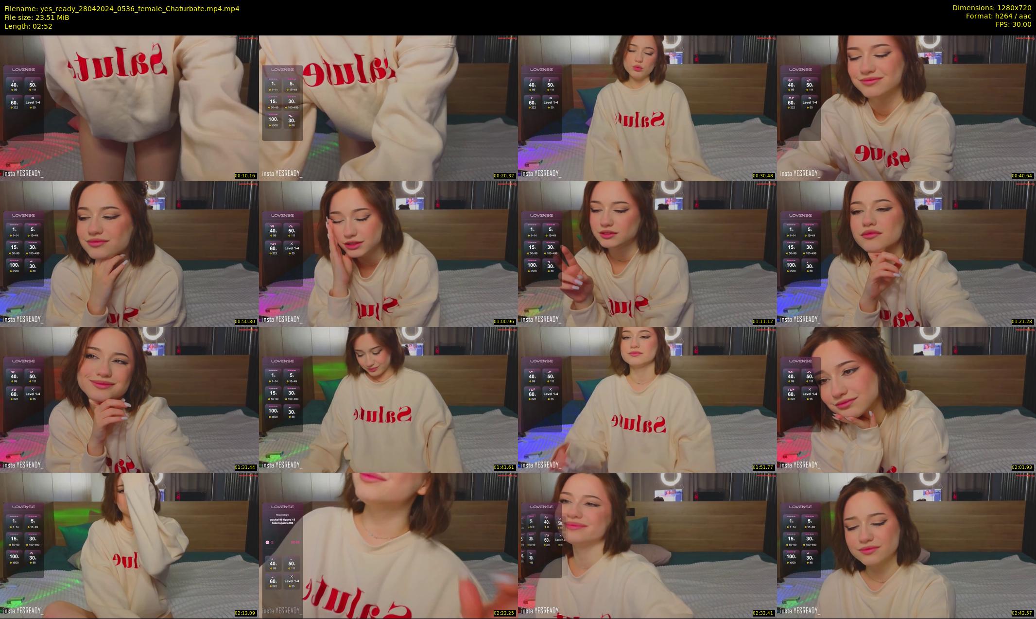 yes_ready — 3 minute Chaturbate female cam show recording, 720p, Apr 28, 2024