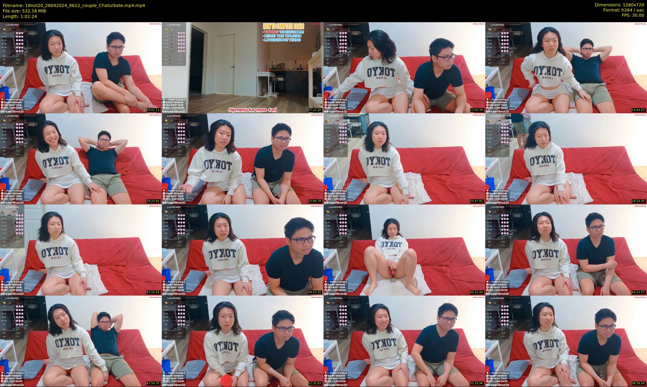 18not20 — 63 minute Chaturbate couple cam show recording, 720p, Apr 28, 2024