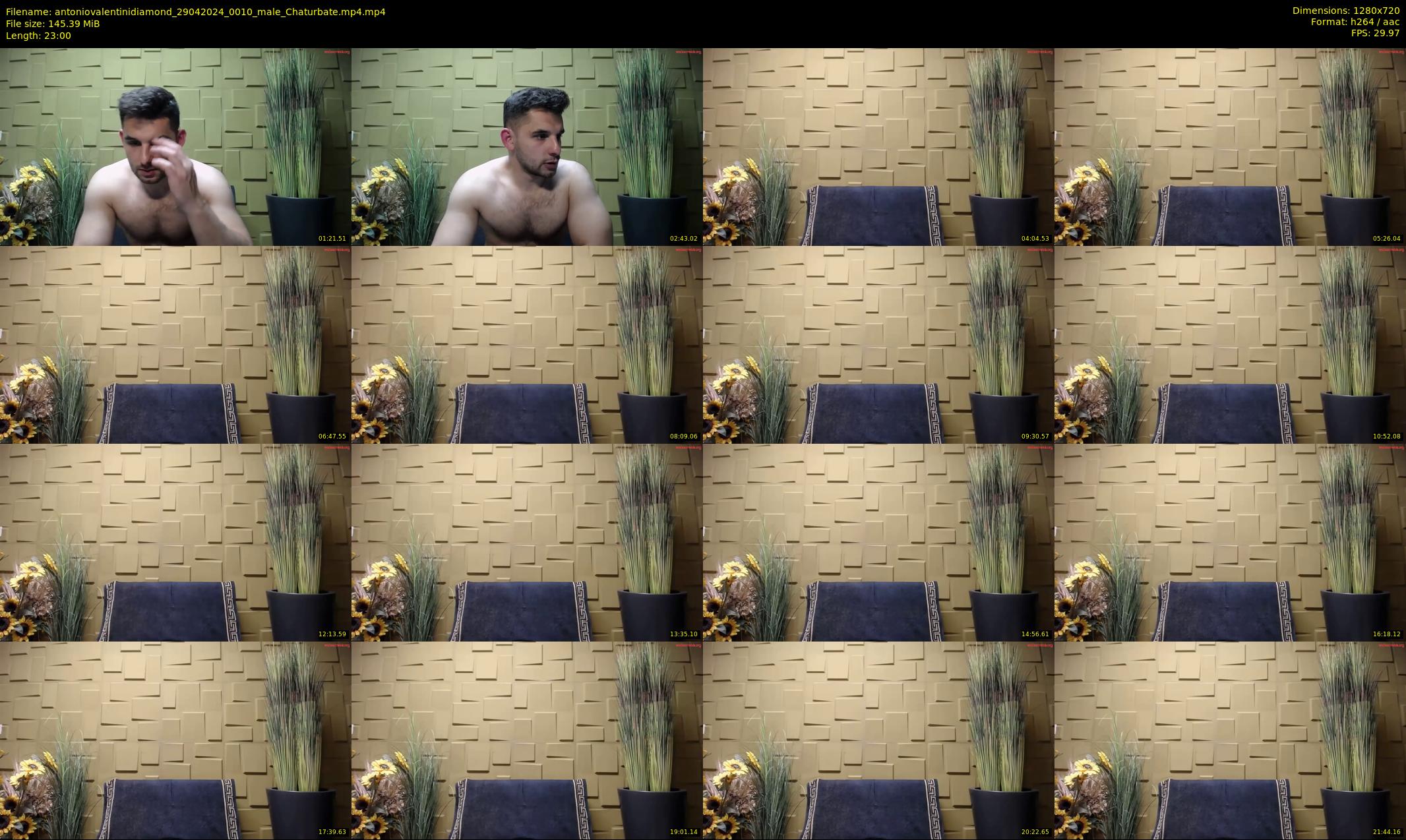 antoniovalentinidiamond — 23 minute Chaturbate male cam show recording, 720p, Apr 29, 2024