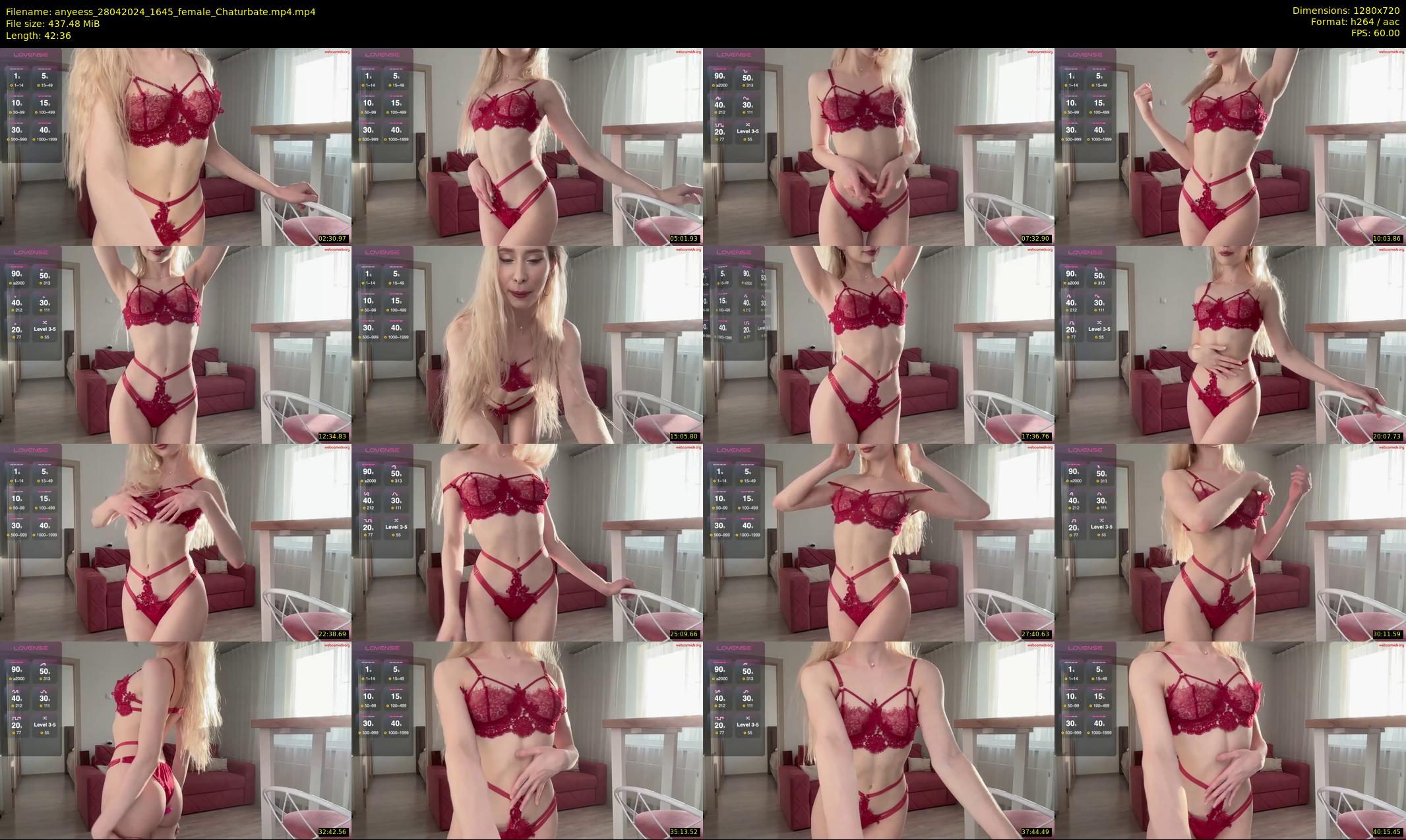 anyeess — 43 minute Chaturbate female cam show recording, 720p, Apr 28, 2024