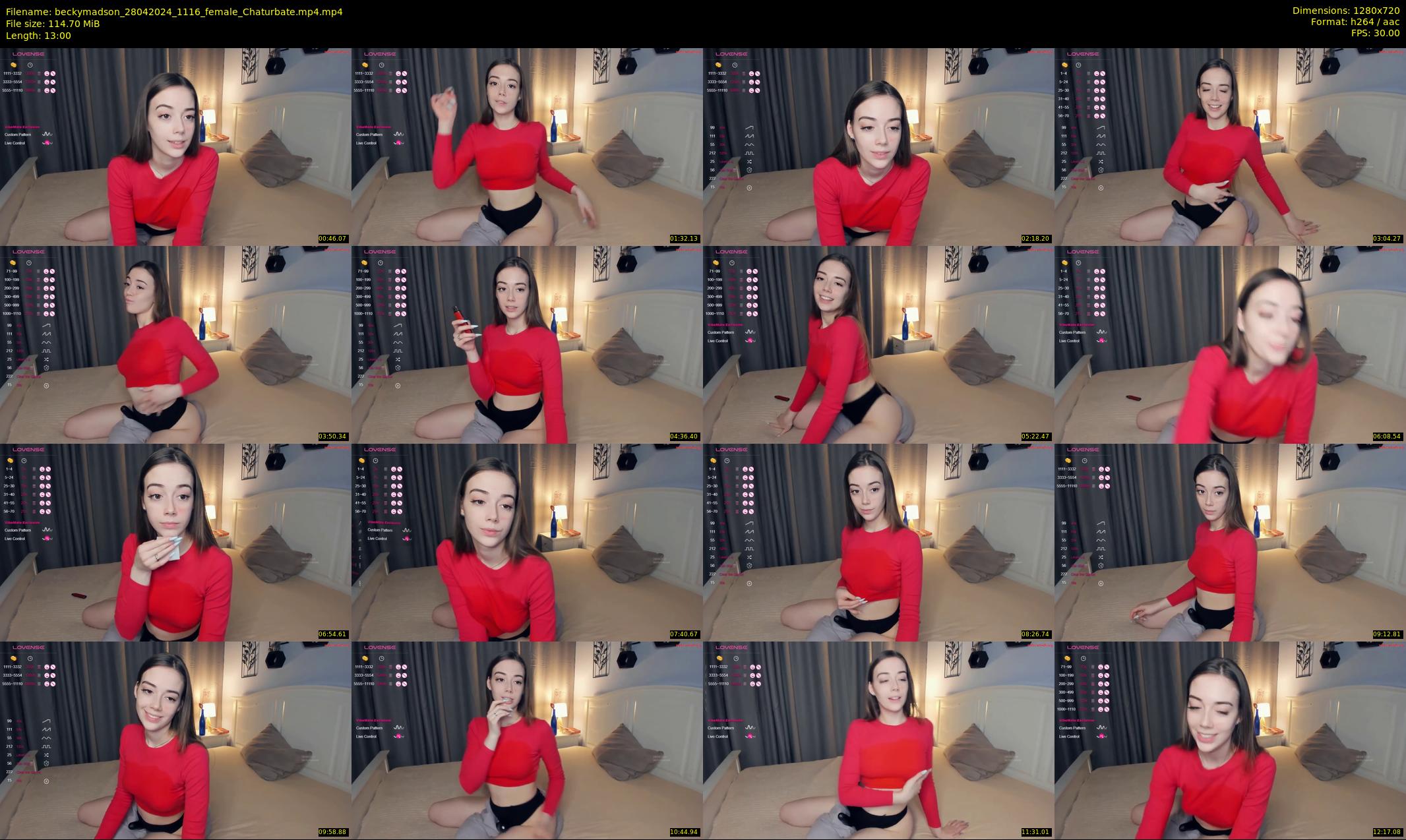 beckymadson — 13 minute Chaturbate female cam show recording, 720p, Apr 28, 2024