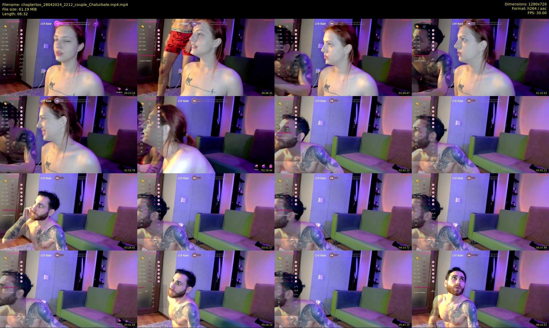 chaptertoo — 7 minute Chaturbate couple cam show recording, 720p, Apr 28, 2024