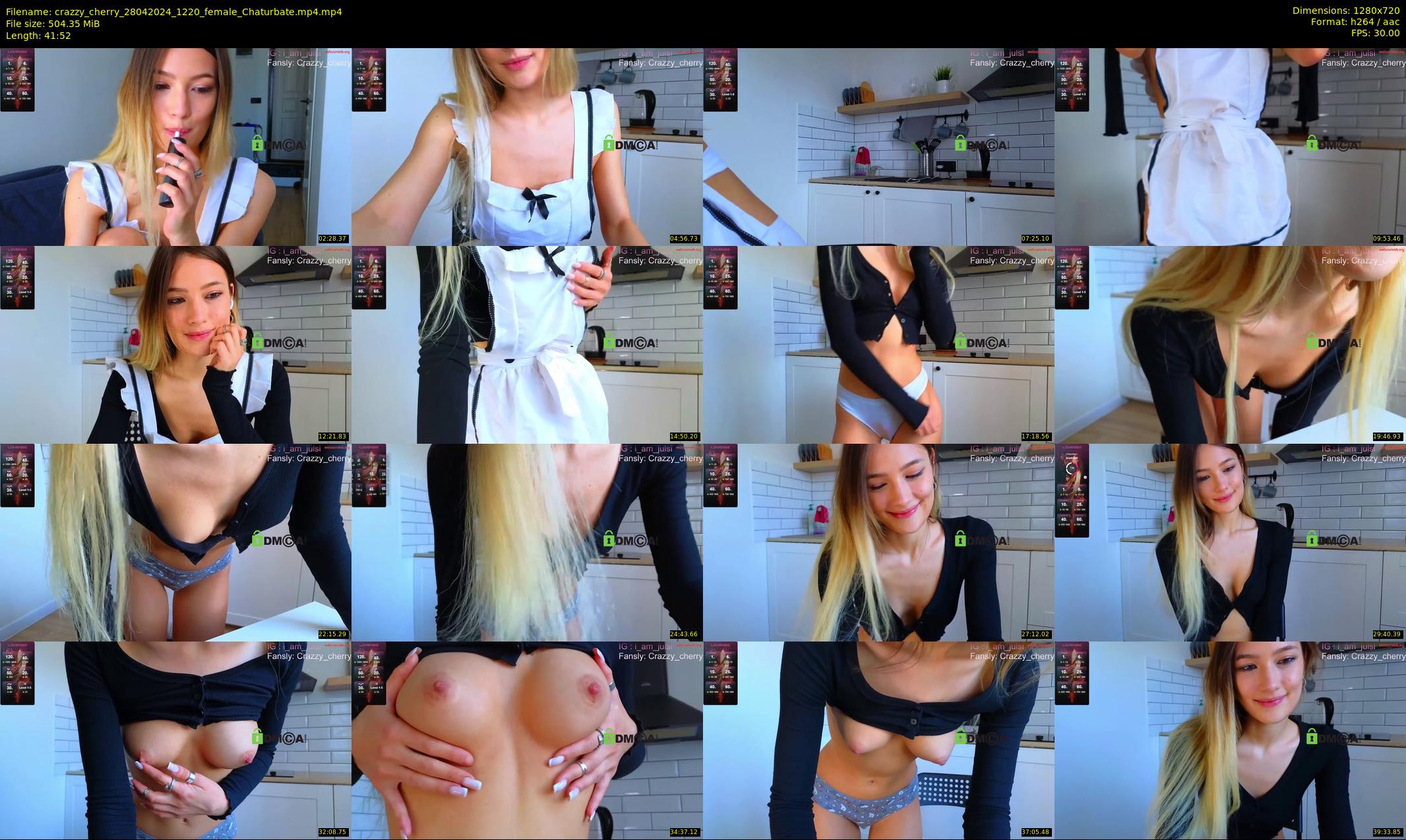 crazzy_cherry — 42 minute Chaturbate female cam show recording, 720p, Apr 28, 2024