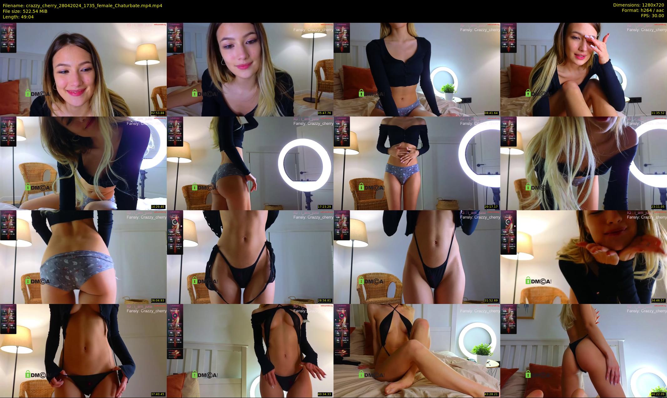 crazzy_cherry — 50 minute Chaturbate female cam show recording, 720p, Apr 28, 2024