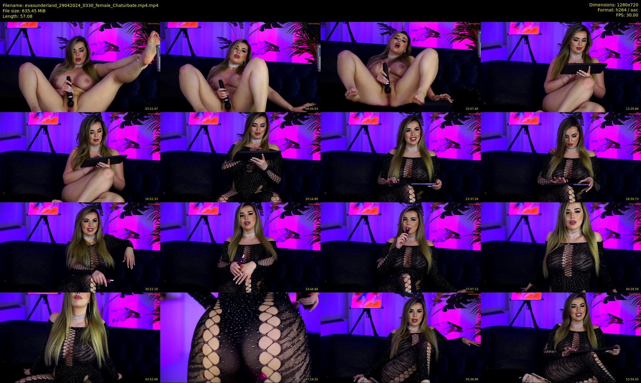 evasunderland — 58 minute Chaturbate female cam show recording, 720p, Apr 29, 2024