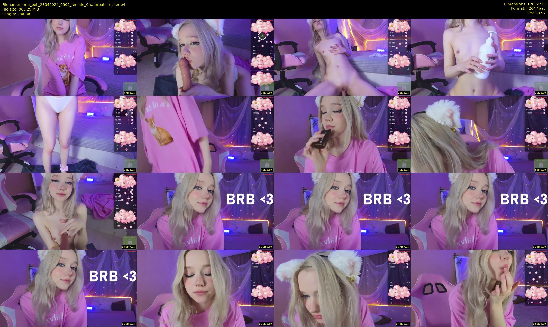 irma_bell — 120 minute Chaturbate female cam show recording, 720p, Apr 28, 2024