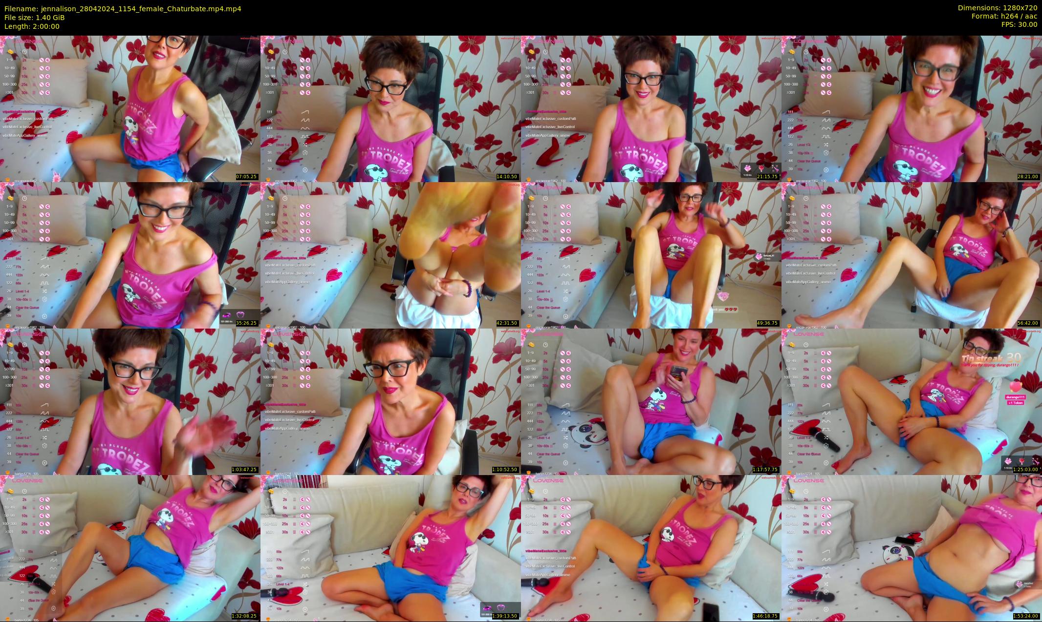 jennalison — 120 minute Chaturbate female cam show recording, 720p, Apr 28, 2024