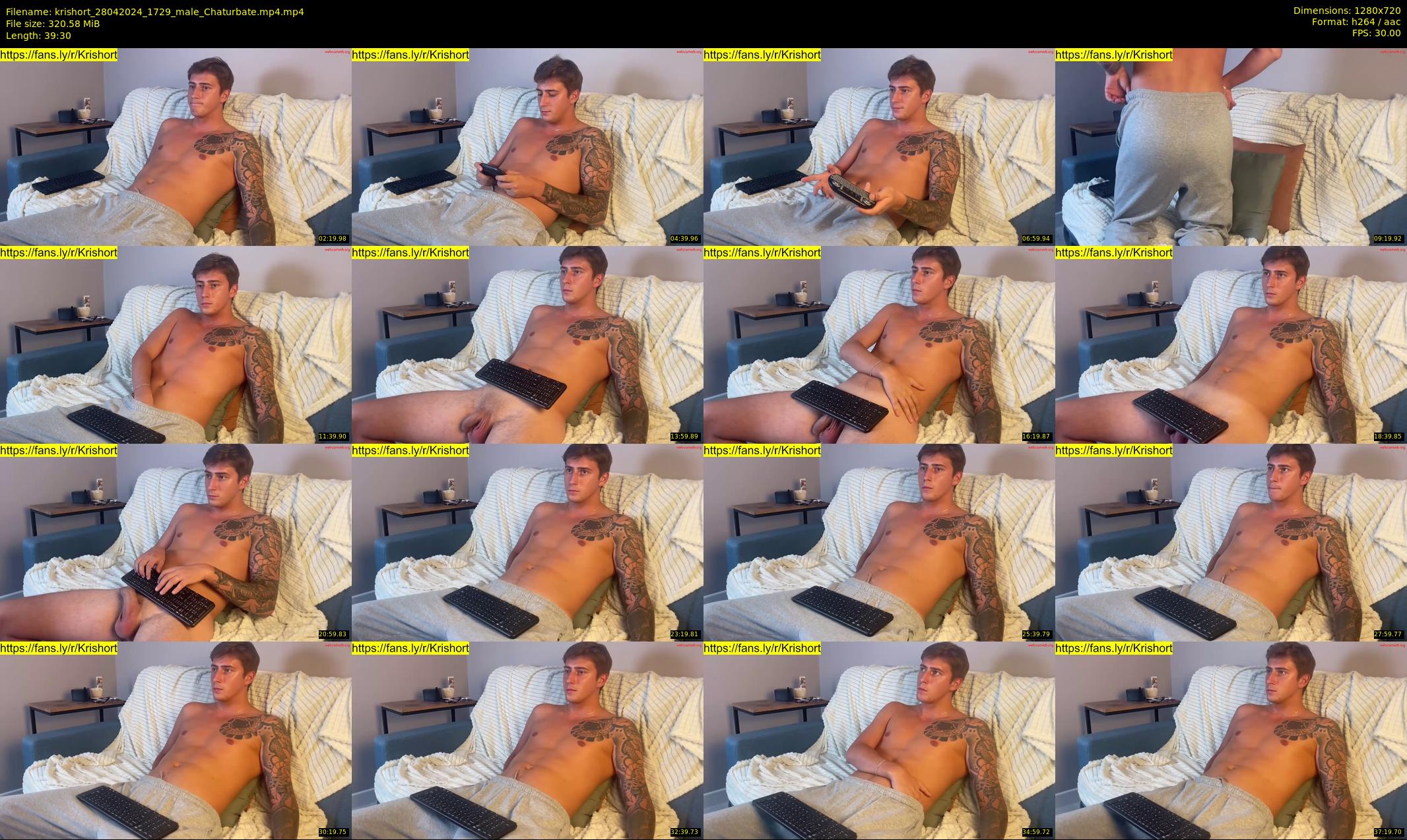 krishort — 40 minute Chaturbate male cam show recording, 720p, Apr 28, 2024