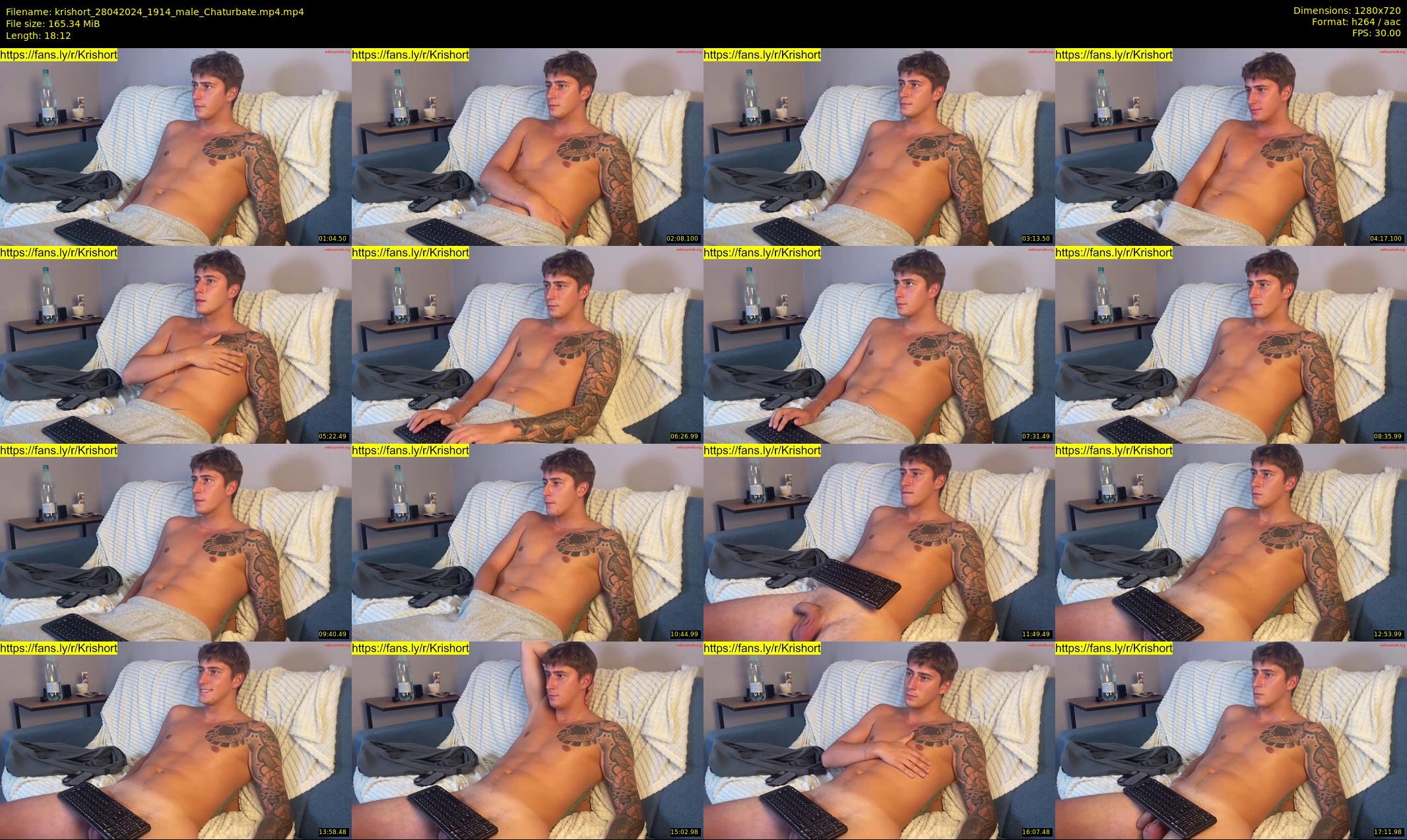 krishort — 19 minute Chaturbate male cam show recording, 720p, Apr 28, 2024