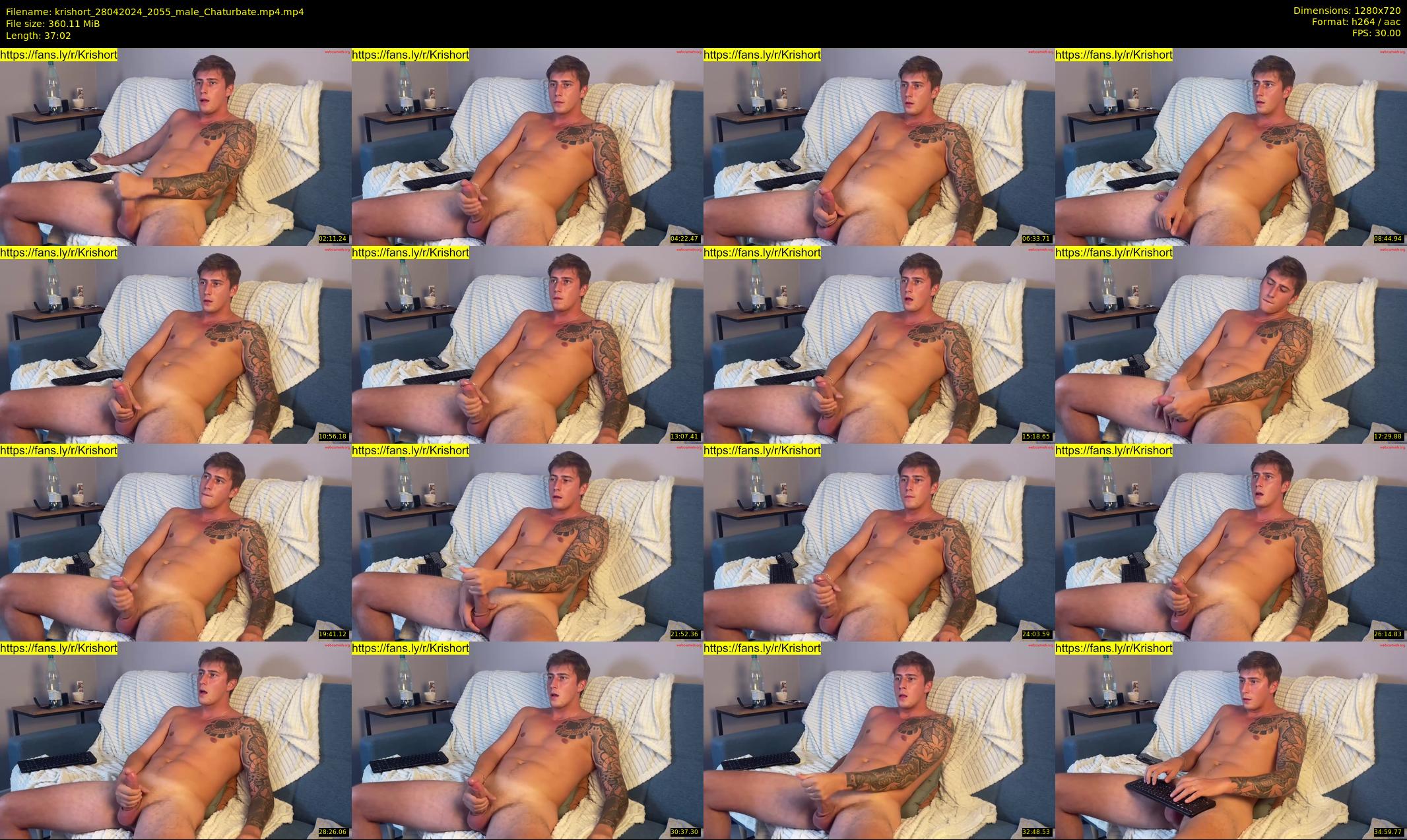 krishort — 38 minute Chaturbate male cam show recording, 720p, Apr 28, 2024