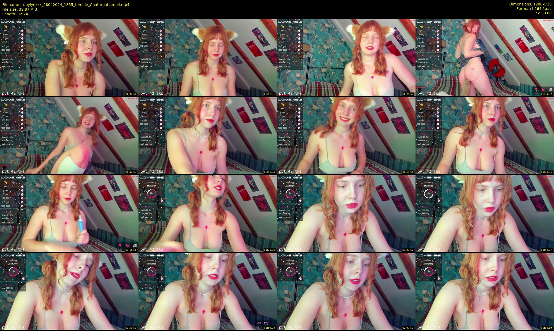 rubylynxxx — 3 minute Chaturbate female cam show recording, 720p, Apr 28, 2024