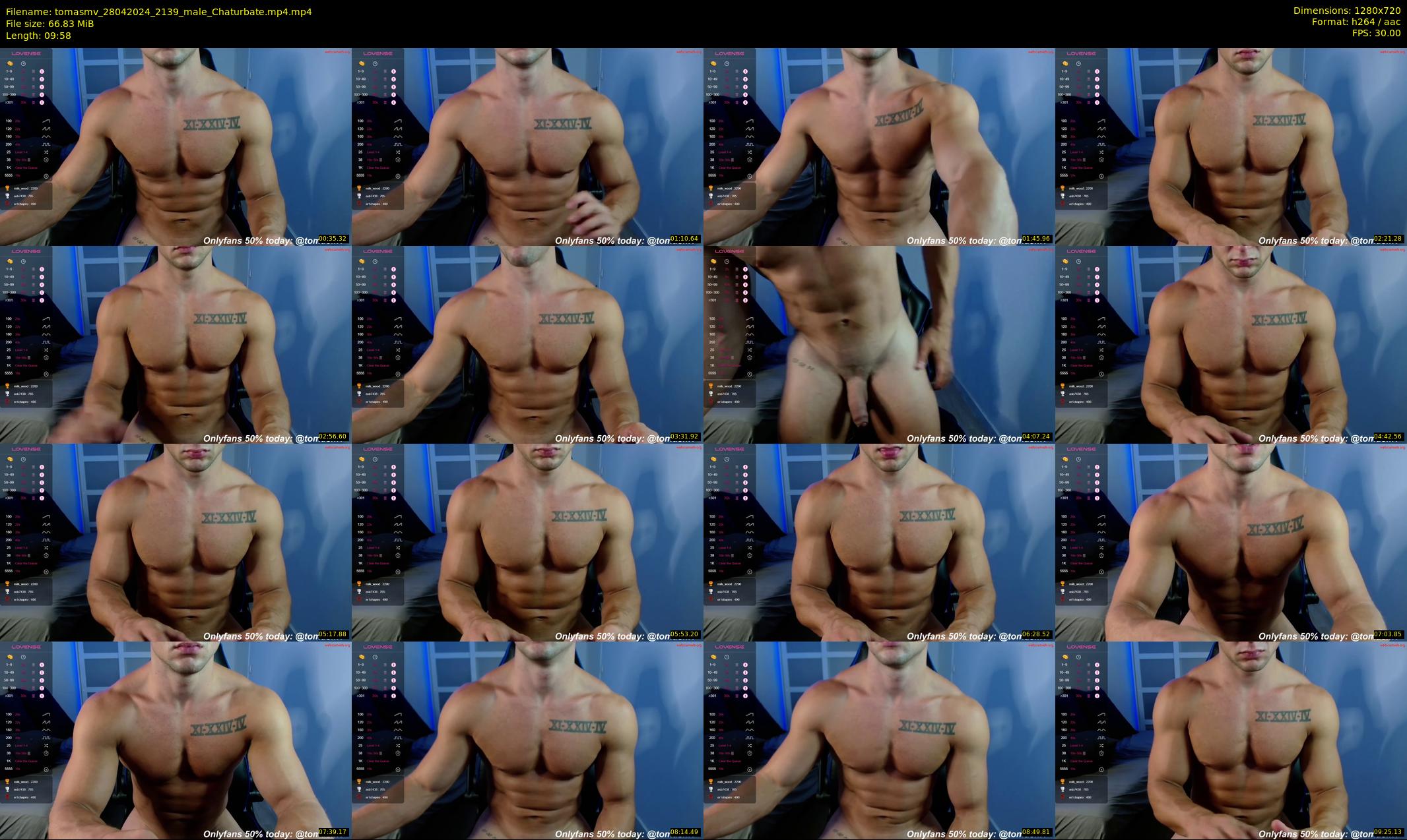 tomasmv — 10 minute Chaturbate male cam show recording, 720p, Apr 28, 2024