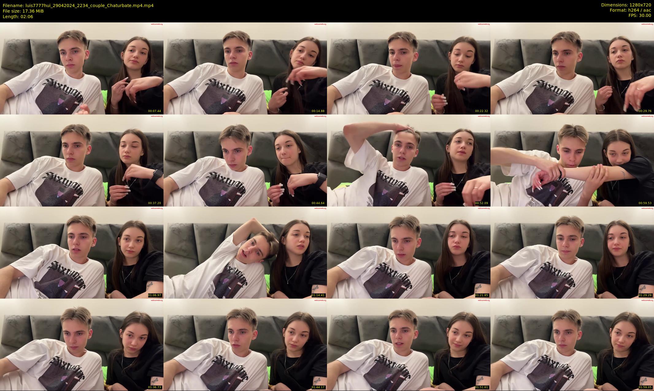luis7777hui — 3 minute Chaturbate couple cam show recording, 720p, Apr 29, 2024