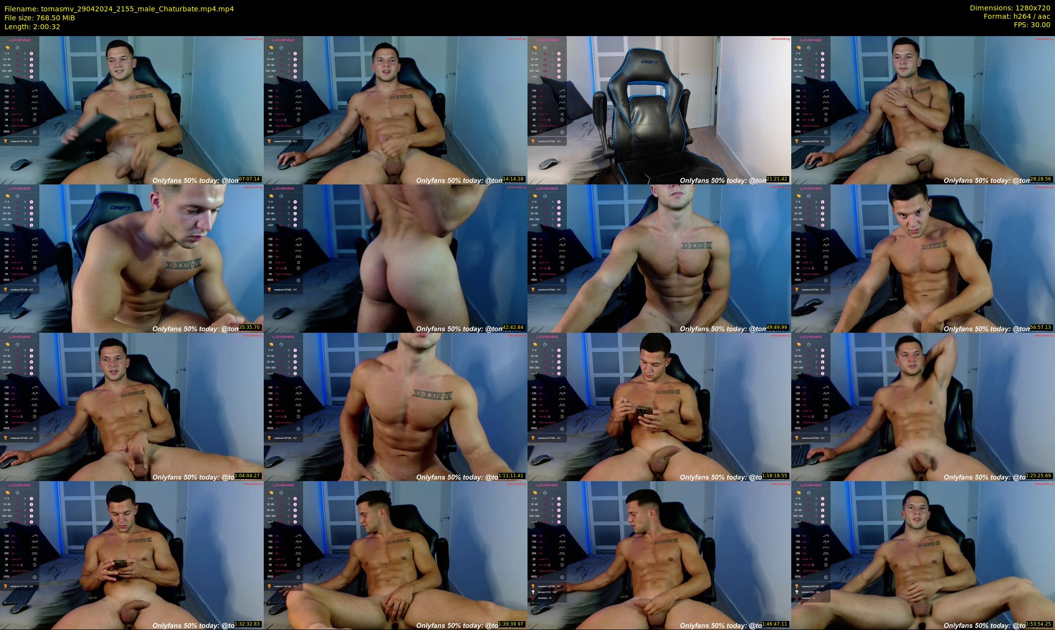 tomasmv — 121 minute Chaturbate male cam show recording, 720p, Apr 29, 2024