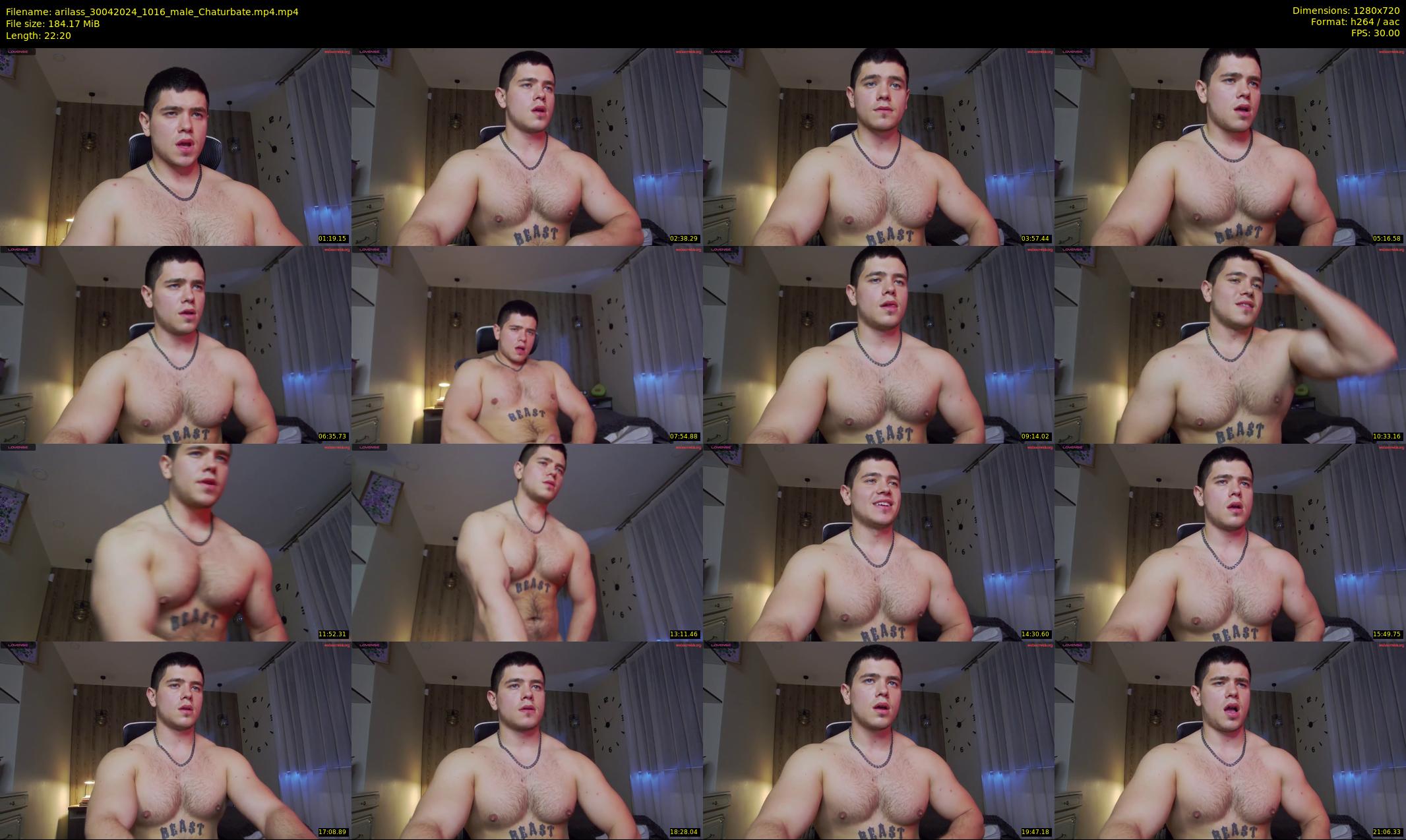 arilass — 23 minute Chaturbate male cam show recording, 720p, Apr 30, 2024