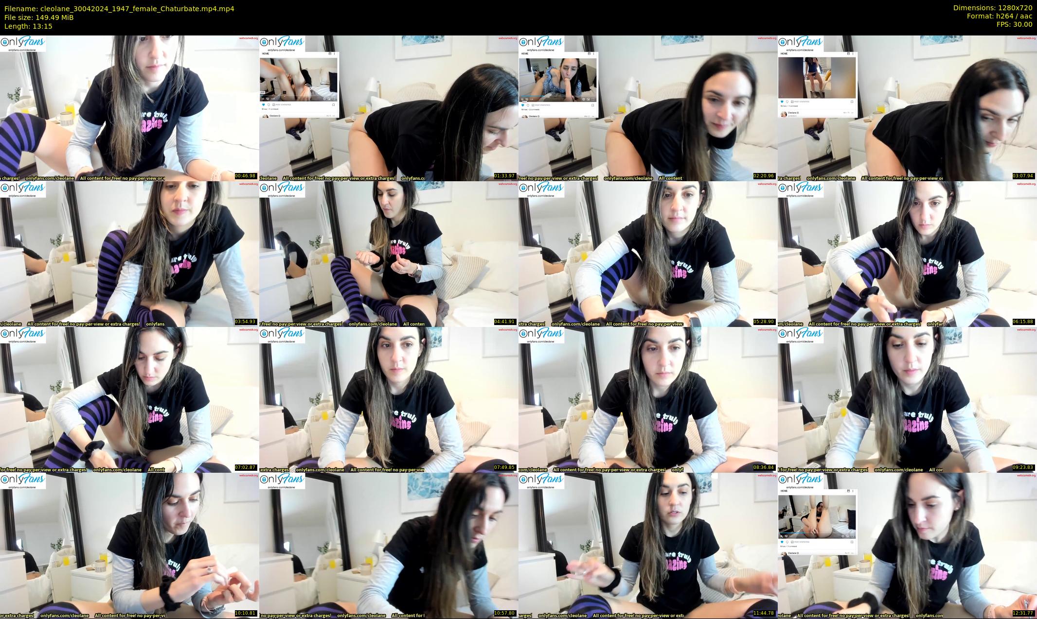cleolane — 14 minute Chaturbate female cam show recording, 720p, Apr 30, 2024