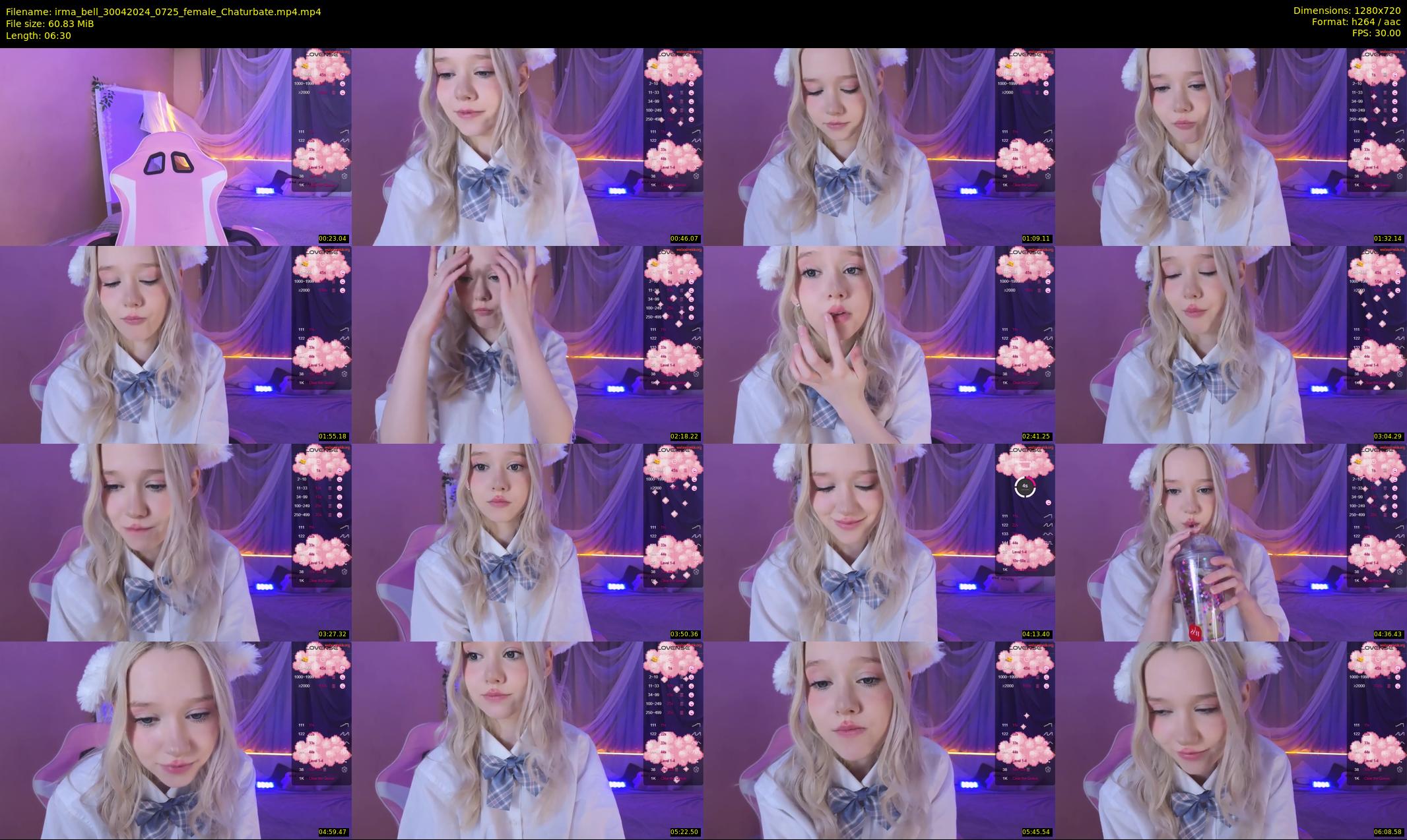 irma_bell — 7 minute Chaturbate female cam show recording, 720p, Apr 30, 2024