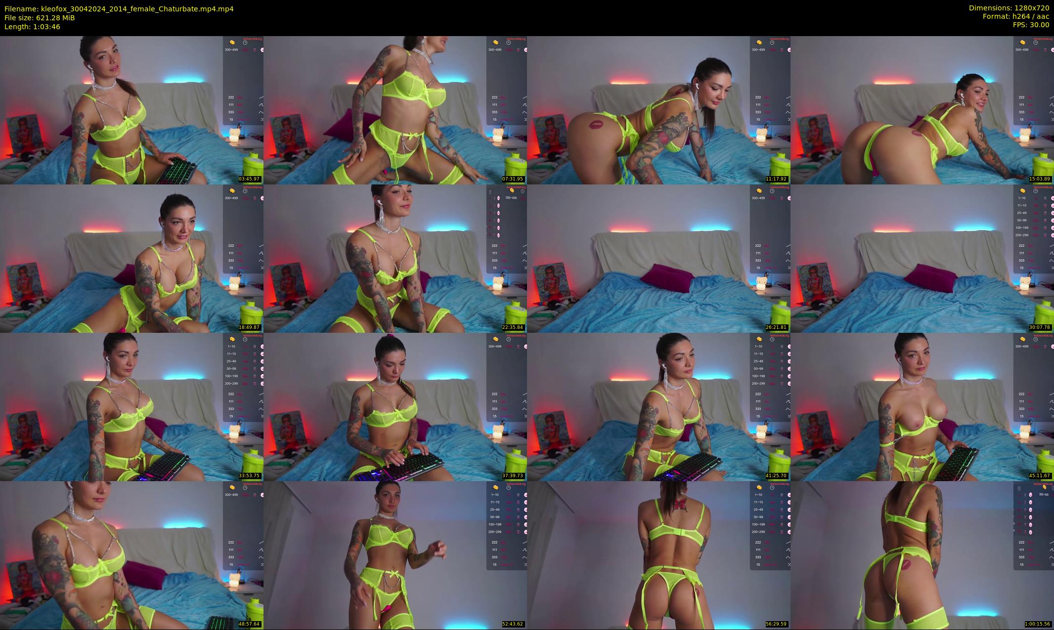 kleofox — 64 minute Chaturbate female cam show recording, 720p, Apr 30, 2024