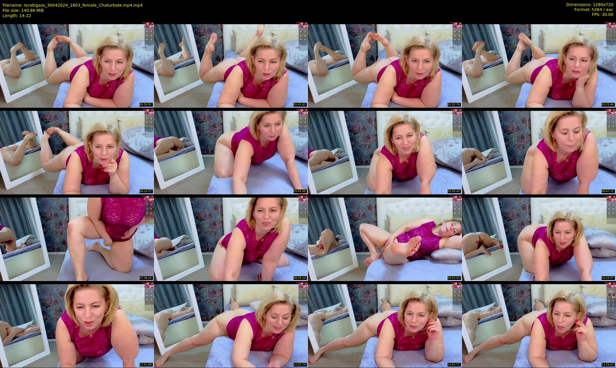 lorabigass — 15 minute Chaturbate female cam show recording, 720p, Apr 30, 2024