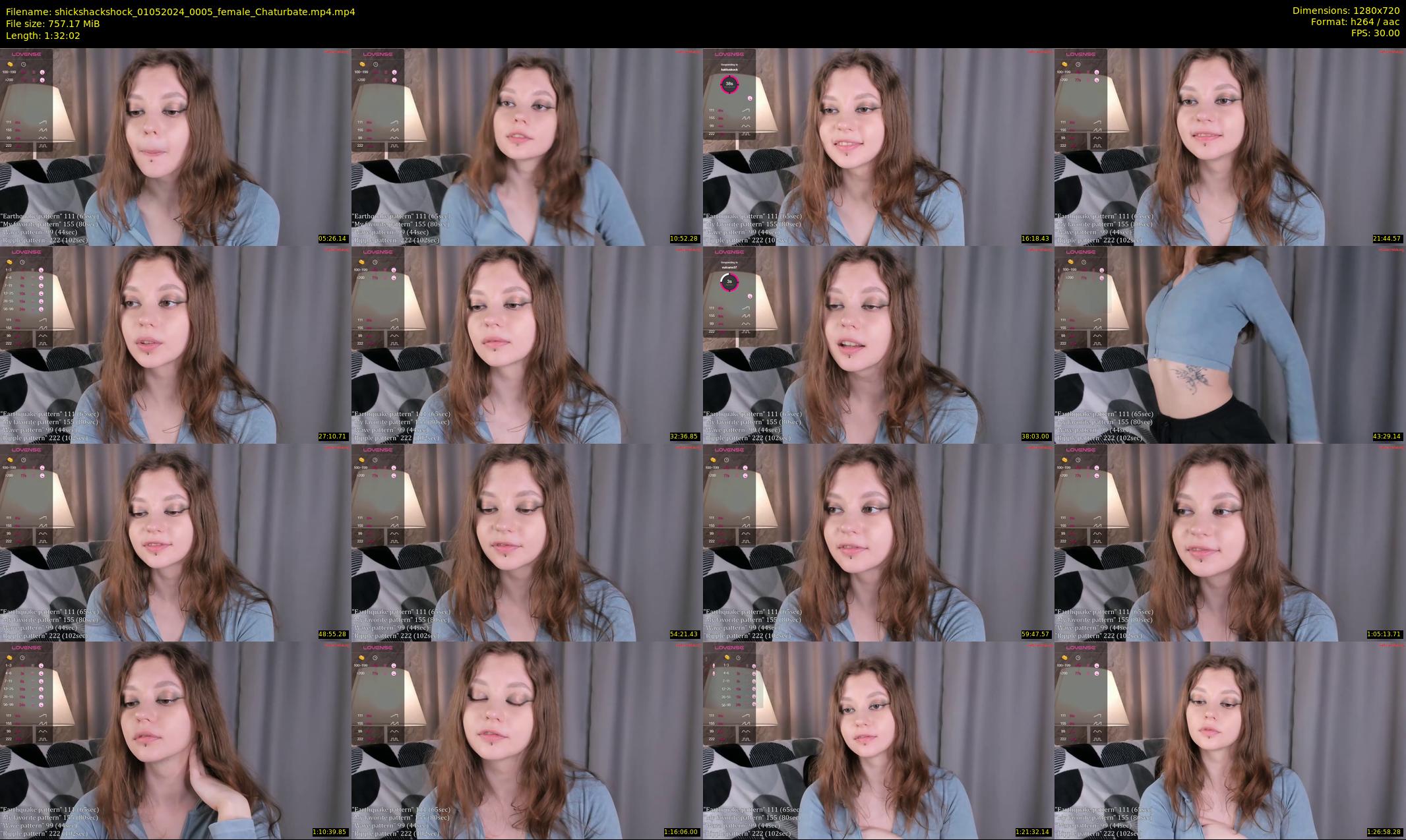 shickshackshock — 93 minute Chaturbate female cam show recording, 720p, May 1, 2024