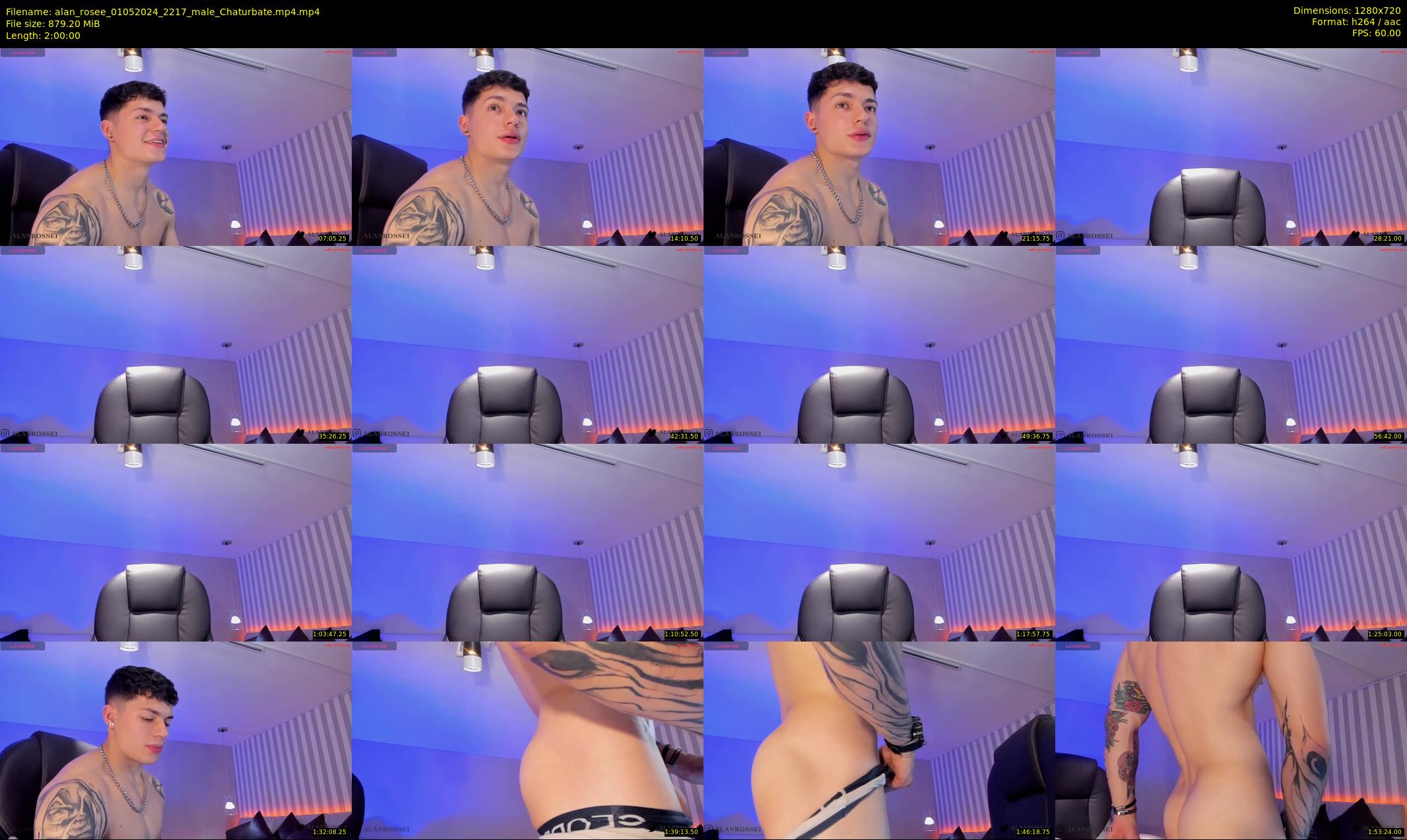 alan_rosee — 120 minute Chaturbate male cam show recording, 720p, May 1, 2024