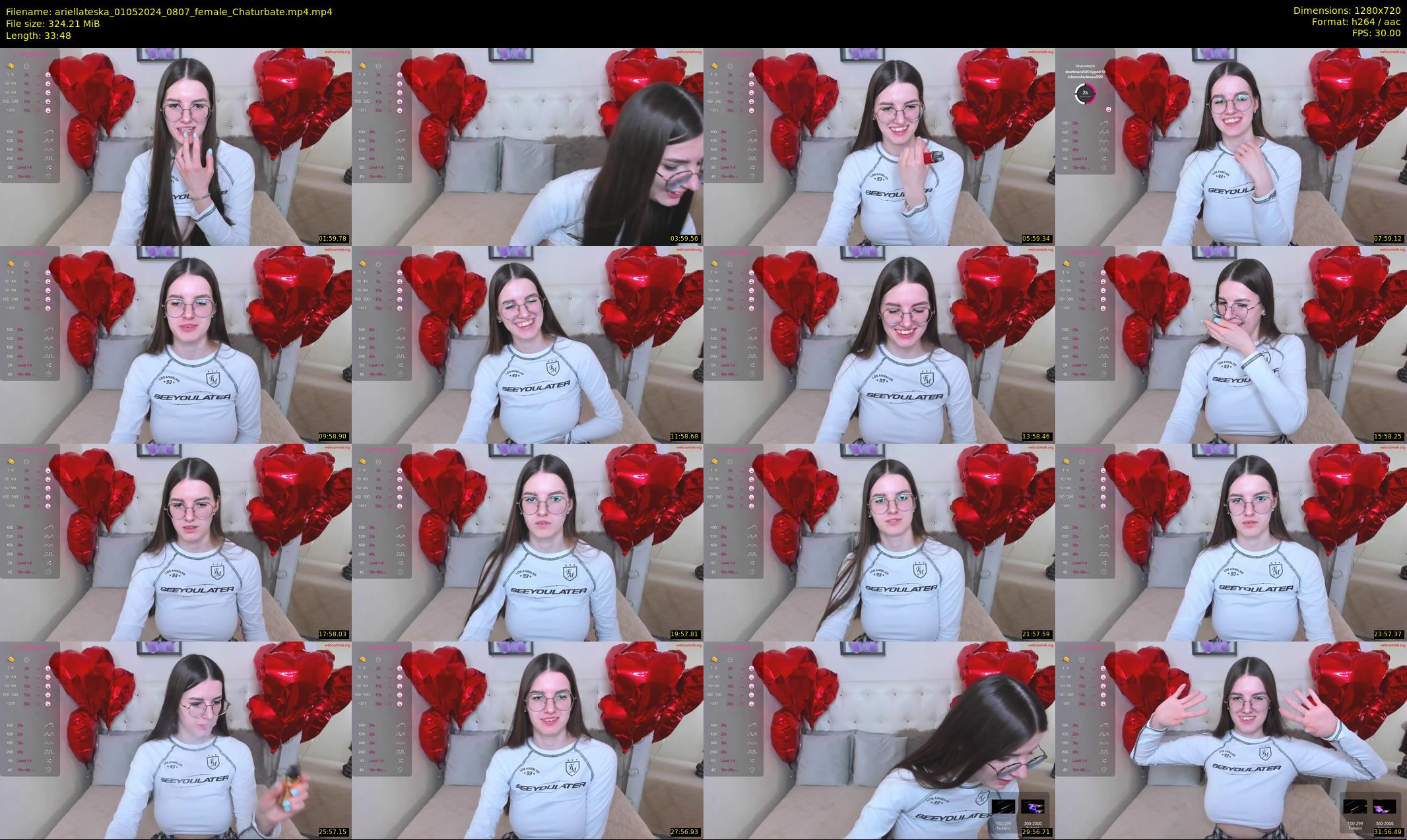 ariellateska — 34 minute Chaturbate female cam show recording, 720p, May 1, 2024